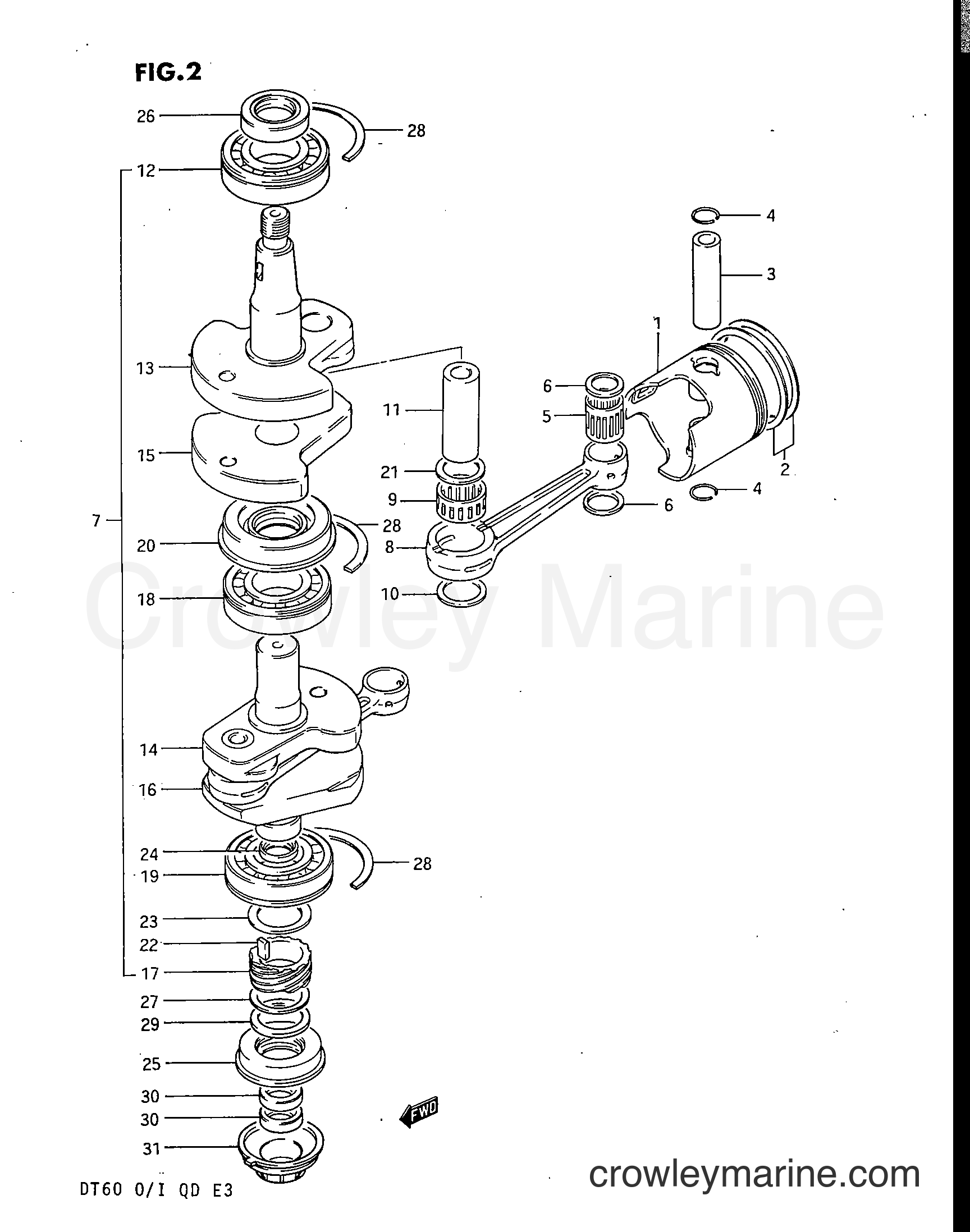 Suzuki Marine DT60 - CRANKSHAFT