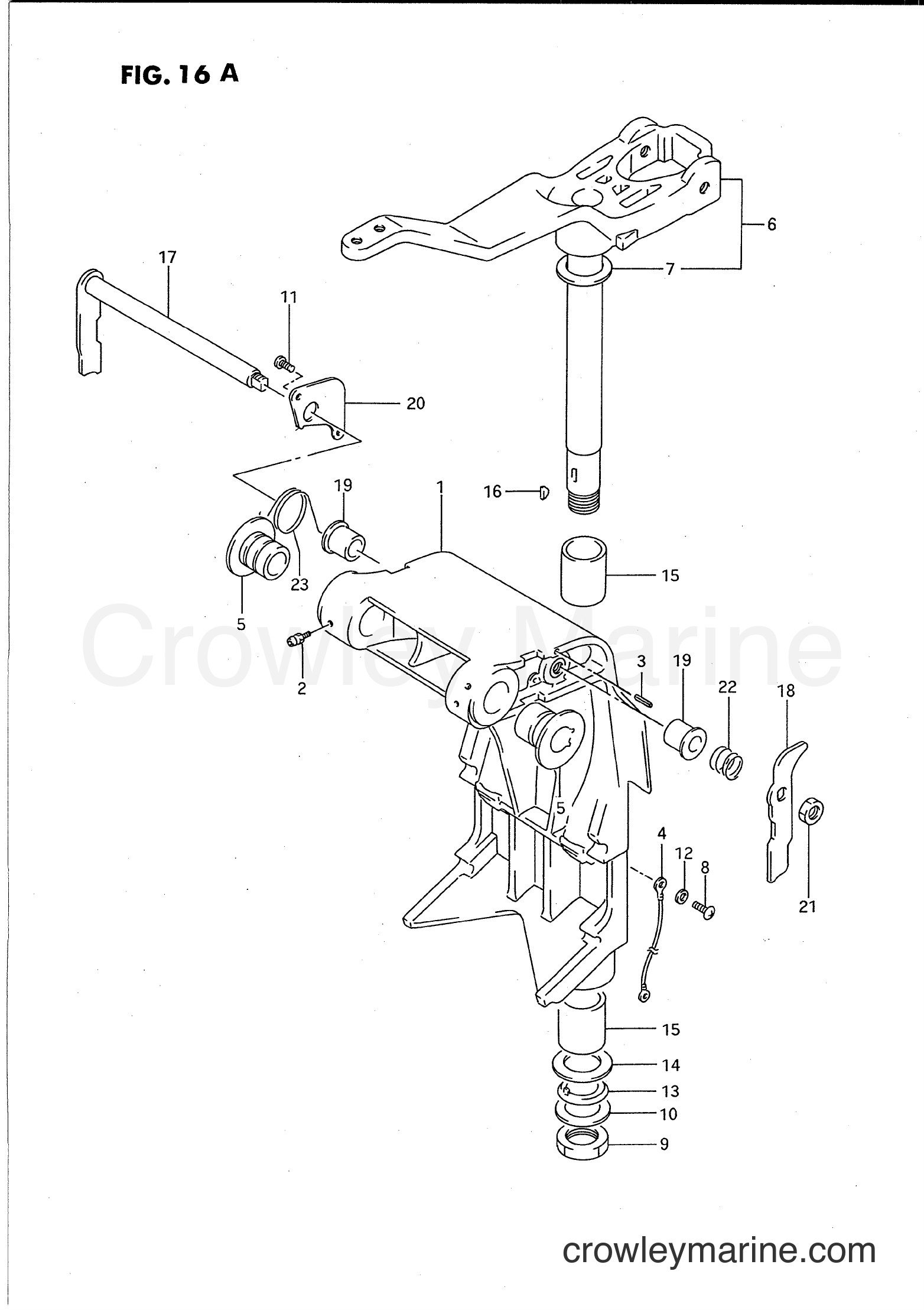 Suzuki Marine PU85 - SWIVEL BRACKET (MODEL:95)