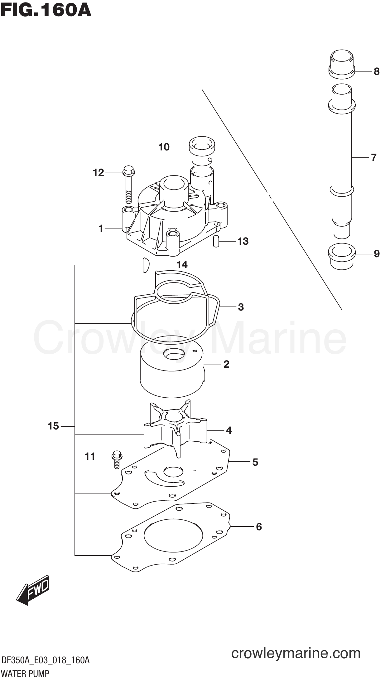 Suzuki Marine DF350A 810001~ - WATER PUMP