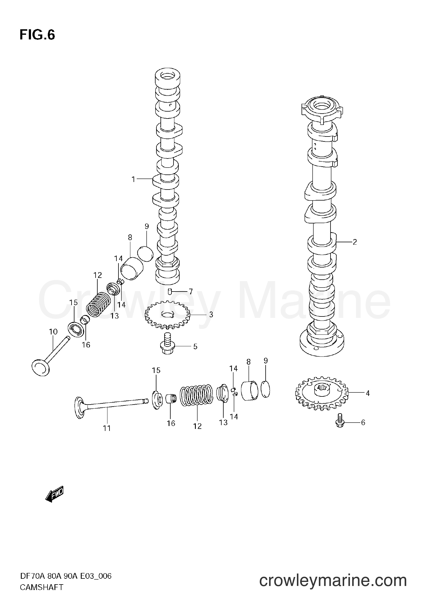 Suzuki Marine DF90A - CAMSHAFT