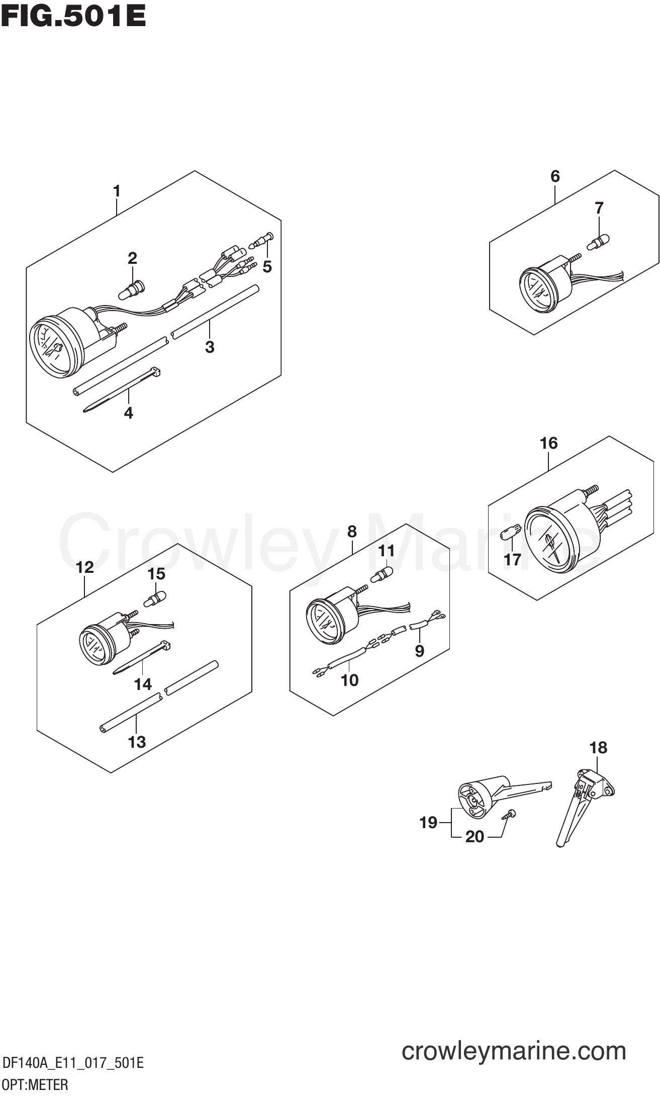 Suzuki Marine DF115AST 710001~ - OPT:METER (DF115AZ E40)