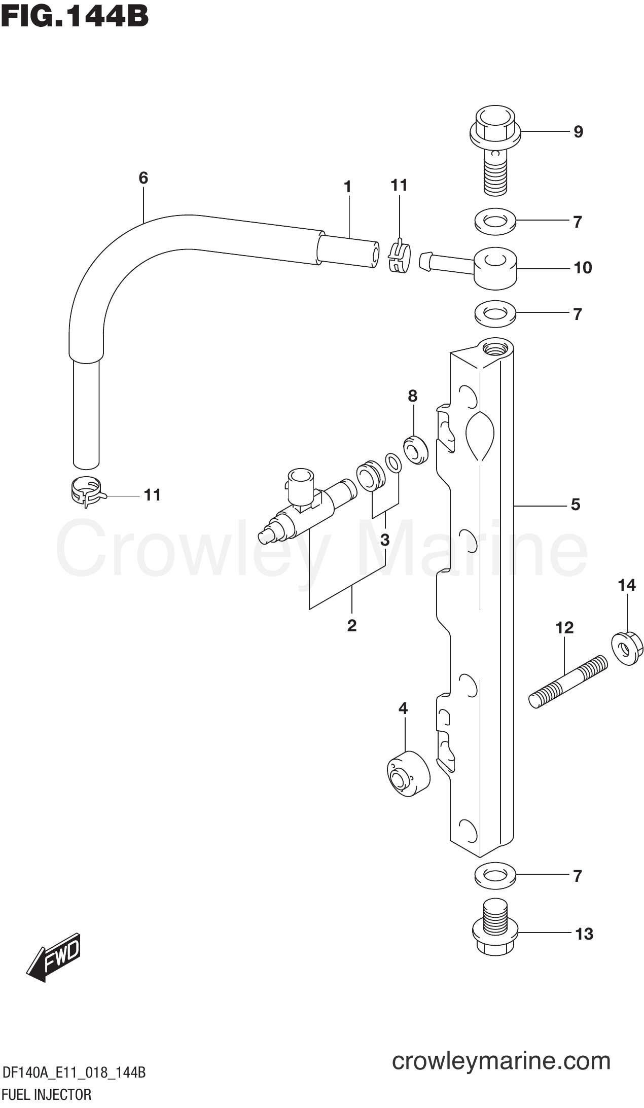 Suzuki Marine DF140AZ 810001~ - FUEL INJECTOR (E40)