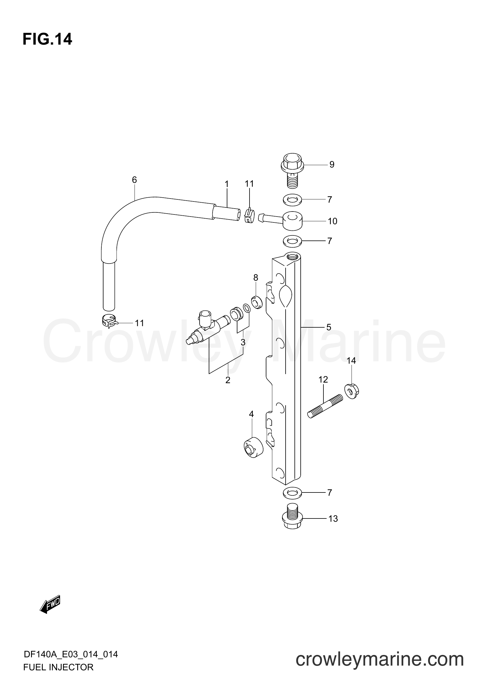 Suzuki Marine DF140AZ 410001~ - FUEL INJECTOR