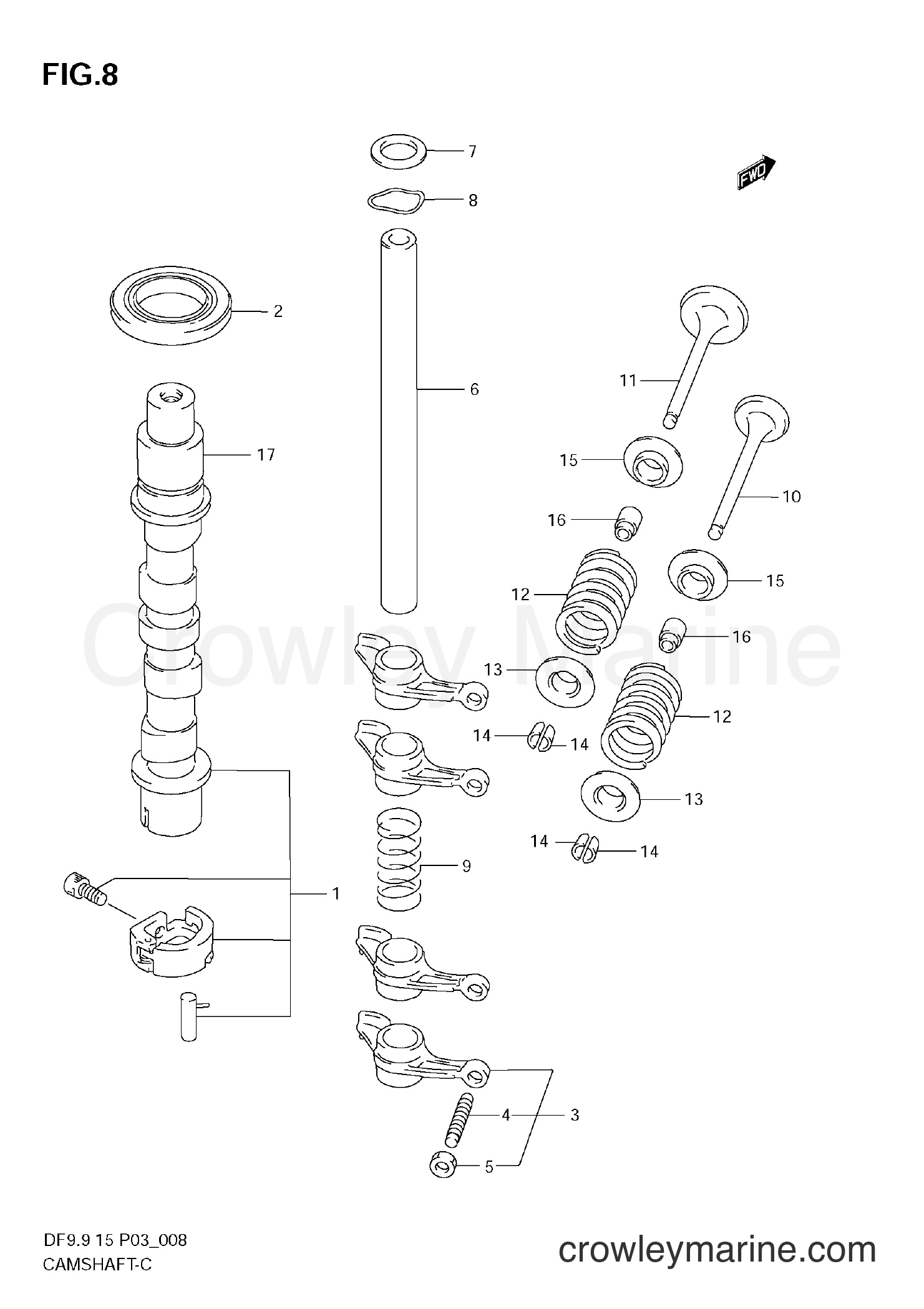 Suzuki Marine DF9.9 - CAMSHAFT