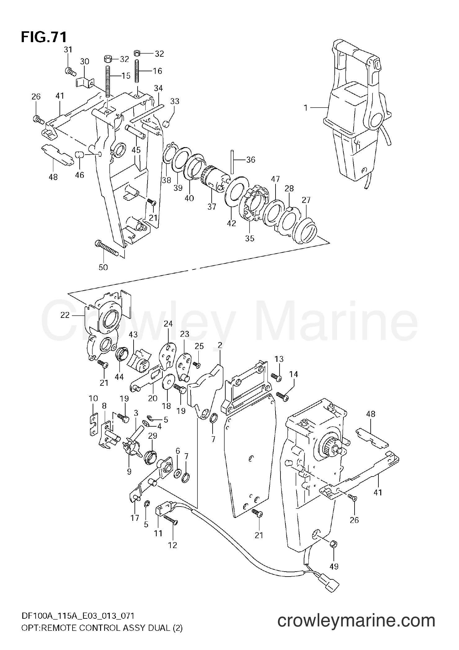 Suzuki Marine DF100A 310001~ - OPT:REMOTE CONTROL ASSY DUAL (2)