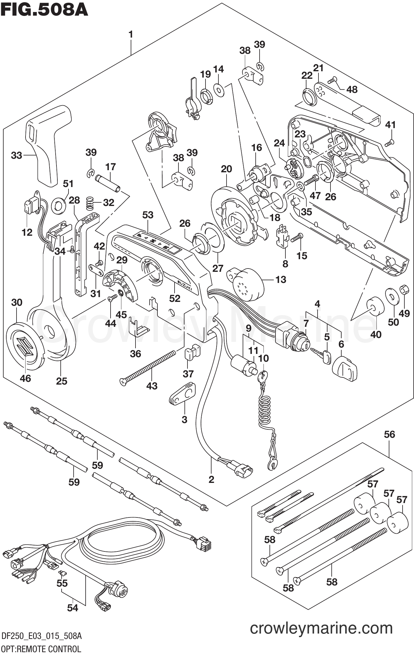 Suzuki Marine DF250T 51001~ - OPT:REMOTE CONTROL