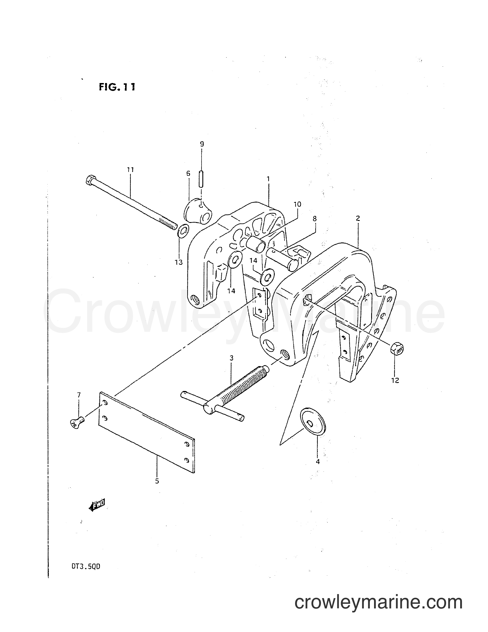 Suzuki Marine DT3.5 - CLAMP BRACKET