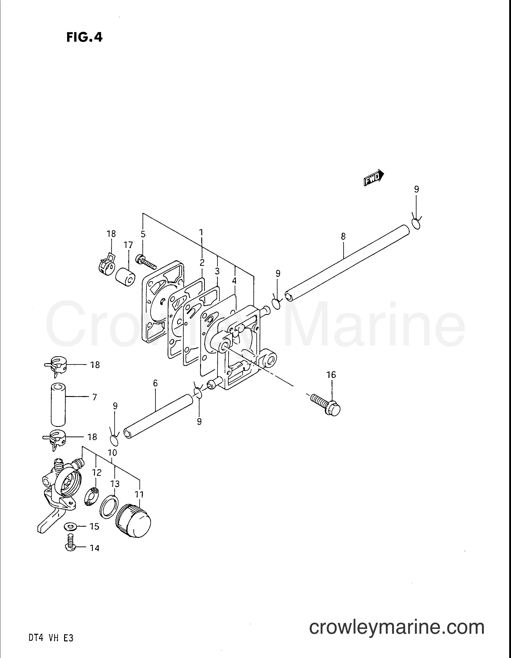 1986 Two-Stroke Outboard 4 - DT4V - FUEL PUMP