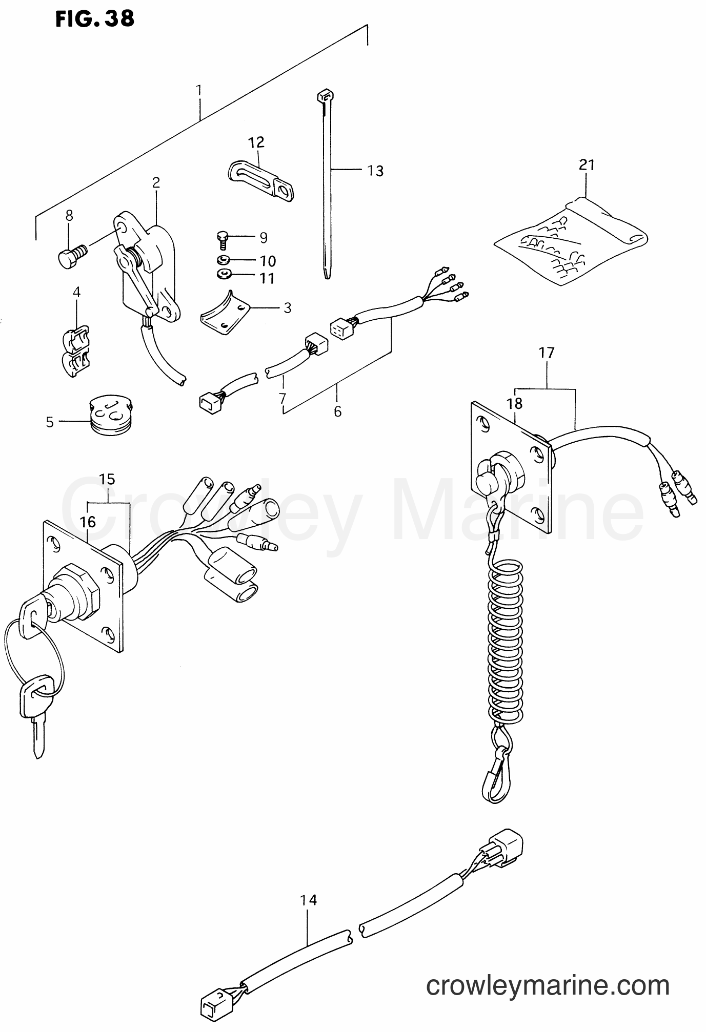 Suzuki Marine DT85 - OPT : PANEL SWITCH