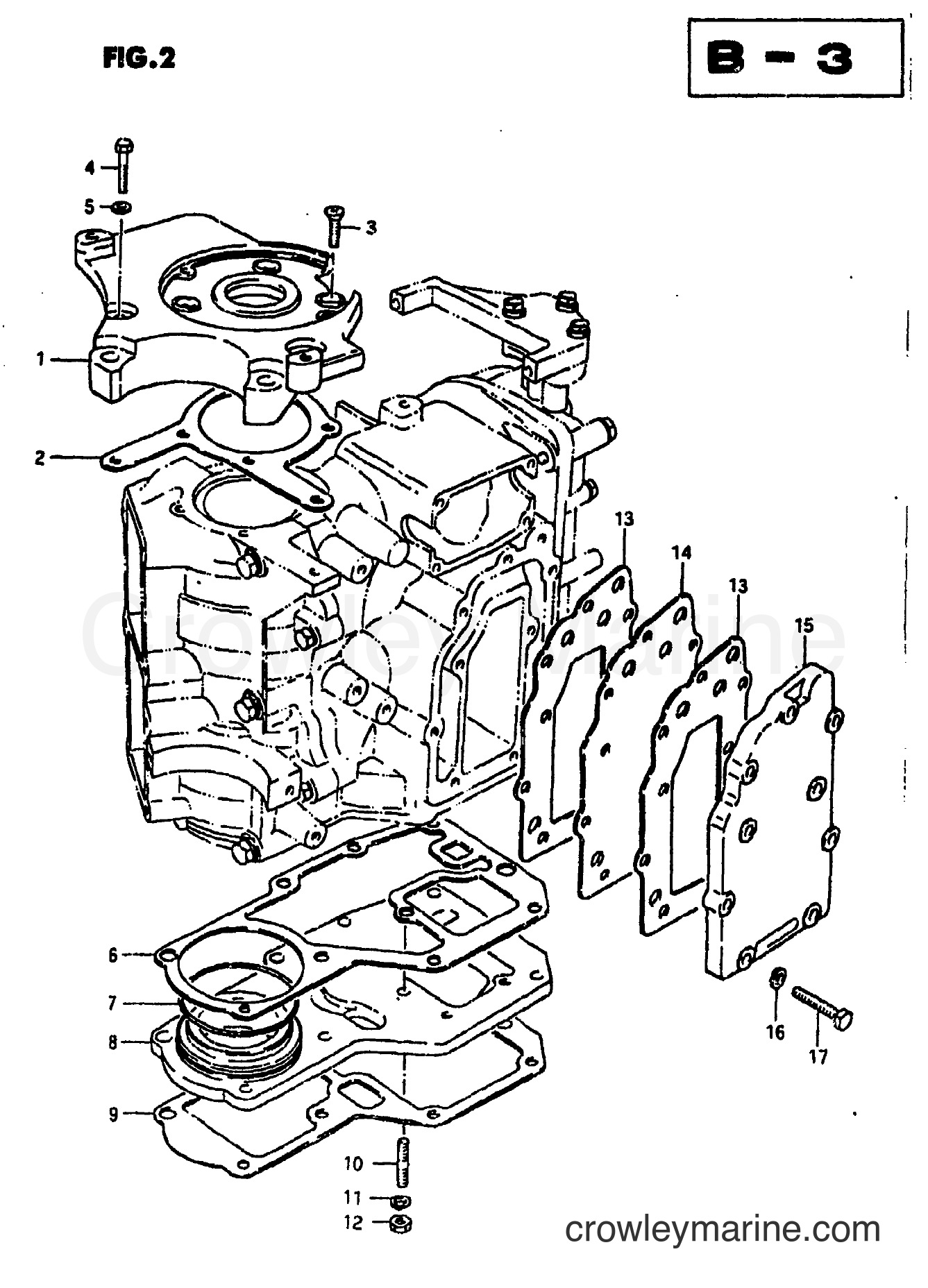 Suzuki Marine DT25P - EXHAUST COVER