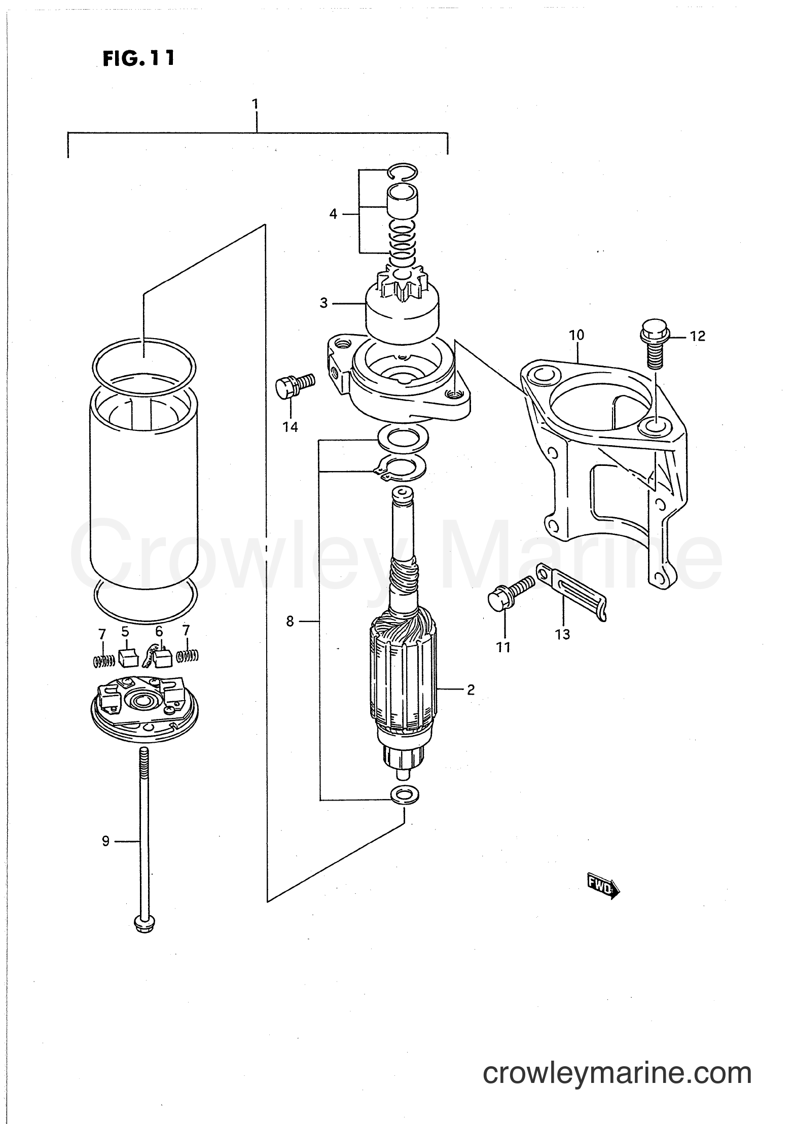 Suzuki Marine DT15C - STARTING MOTOR