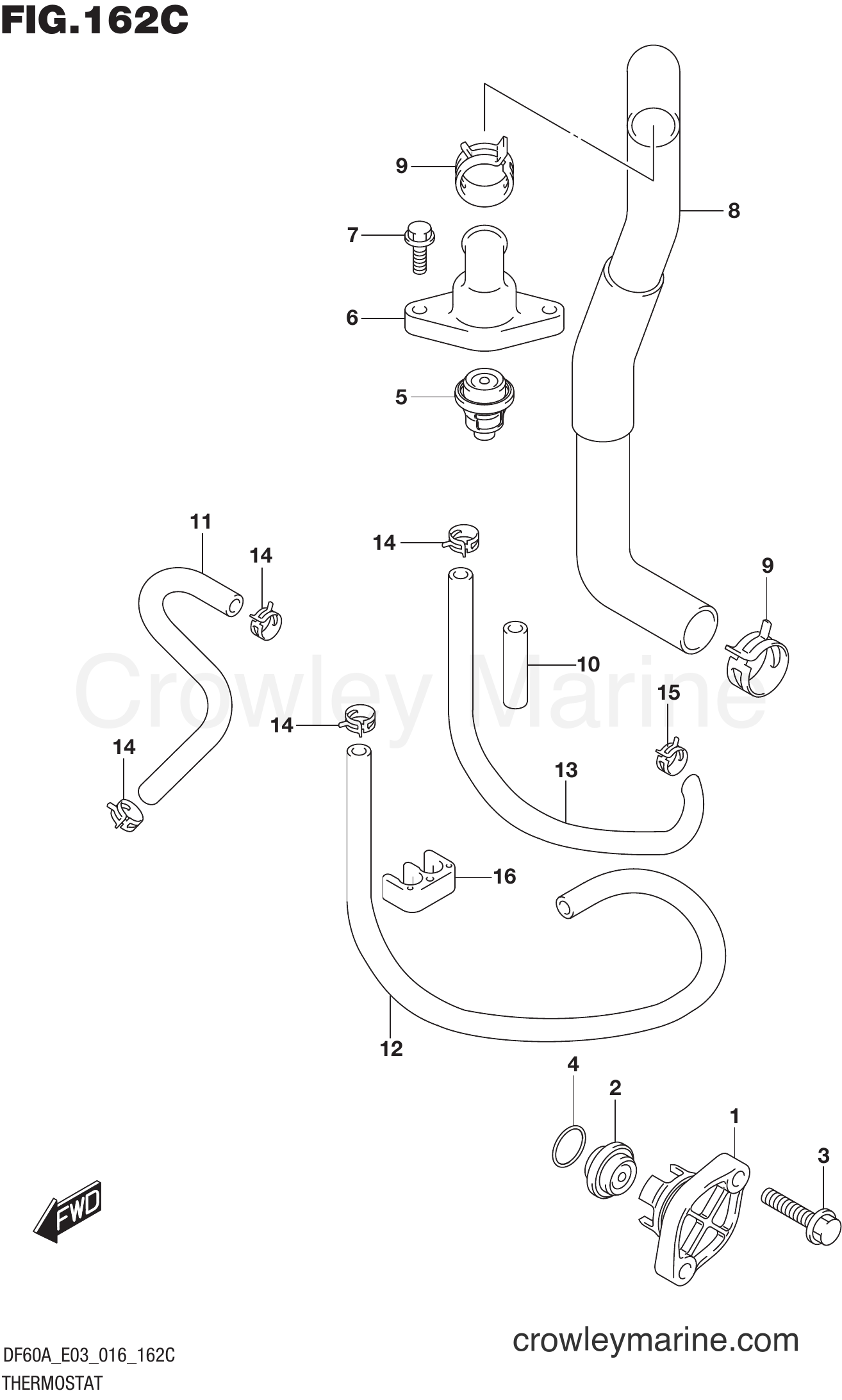 Suzuki Marine DF60AVT 610001~ - THERMOSTAT (DF60A E03)