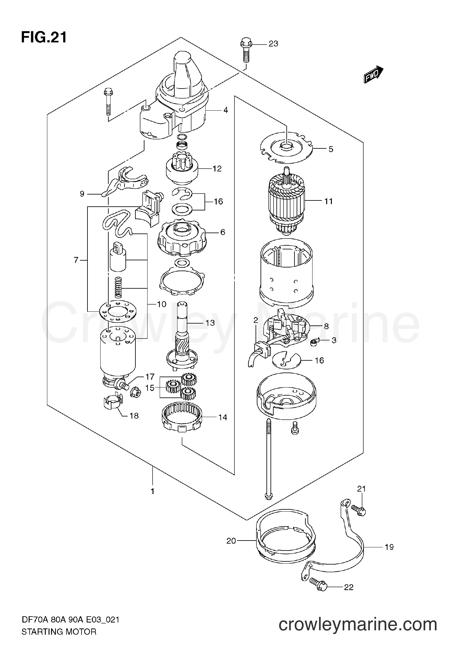 Suzuki Marine DF80A - STARTING MOTOR