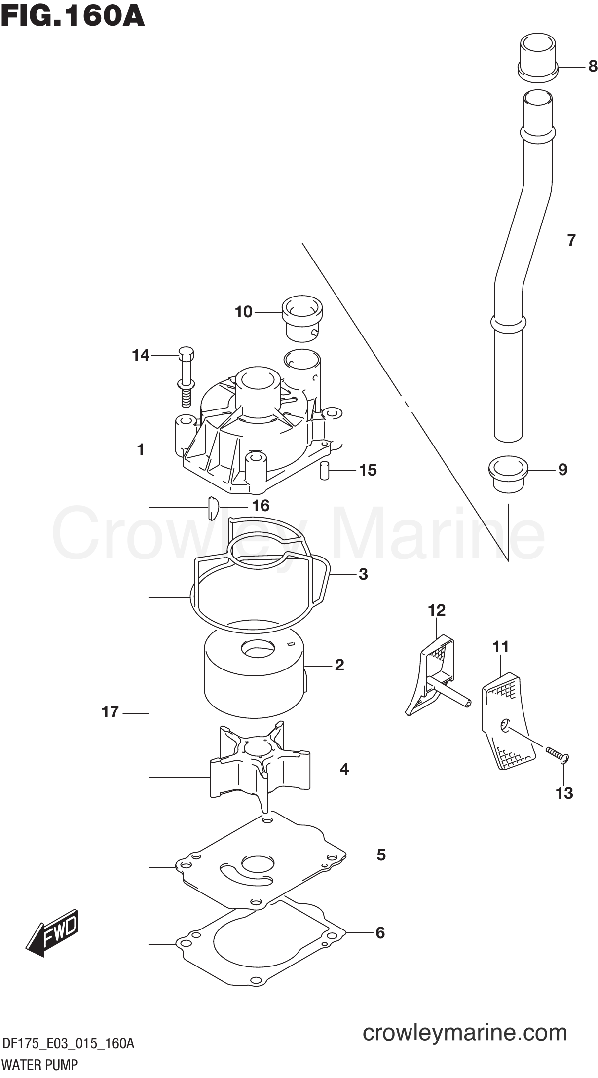 Suzuki Marine DF175ZG 51001~ - WATER PUMP (DF150T E03)