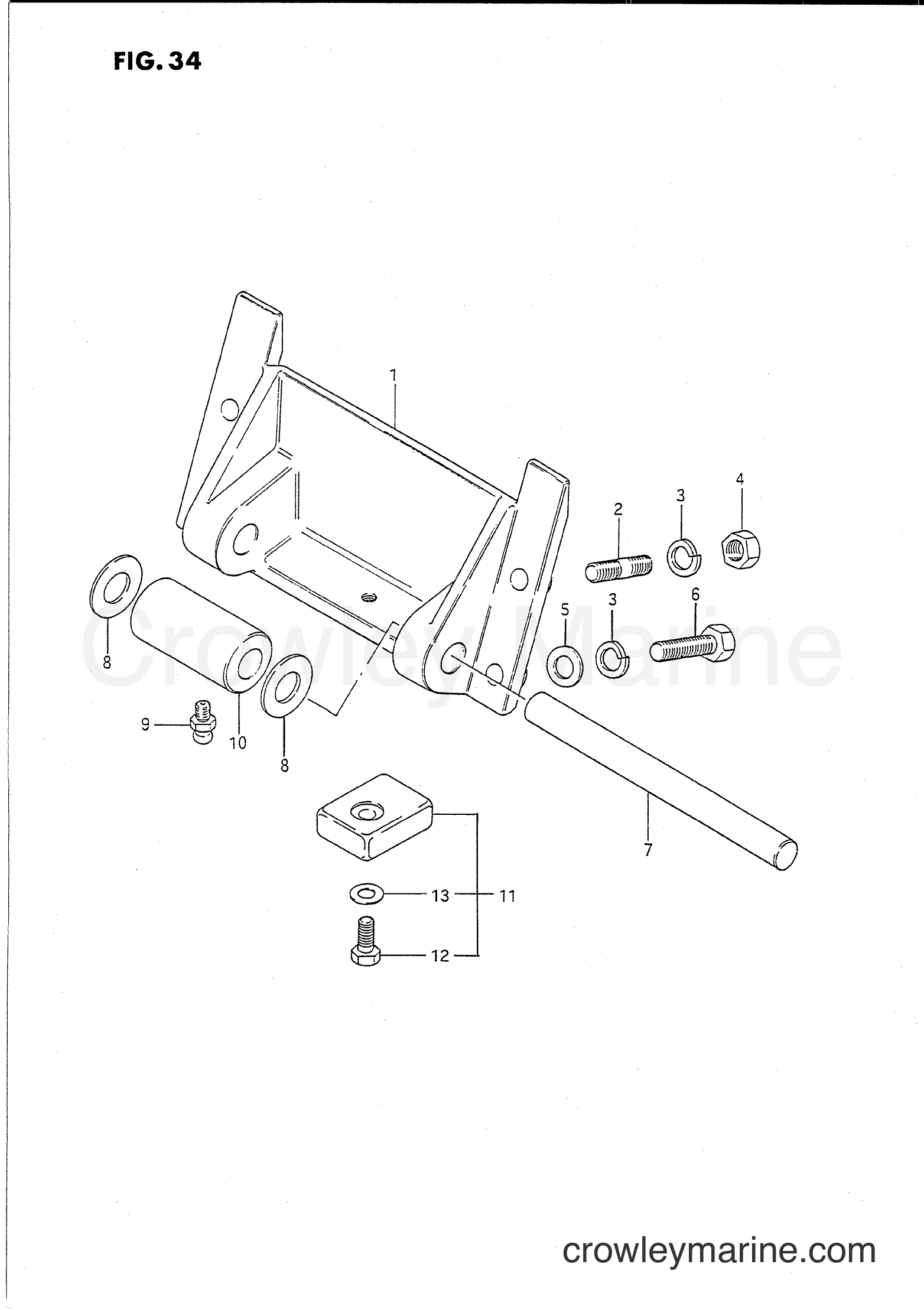 Suzuki Marine PU55 - OPT : CYLINDER SUPPORT