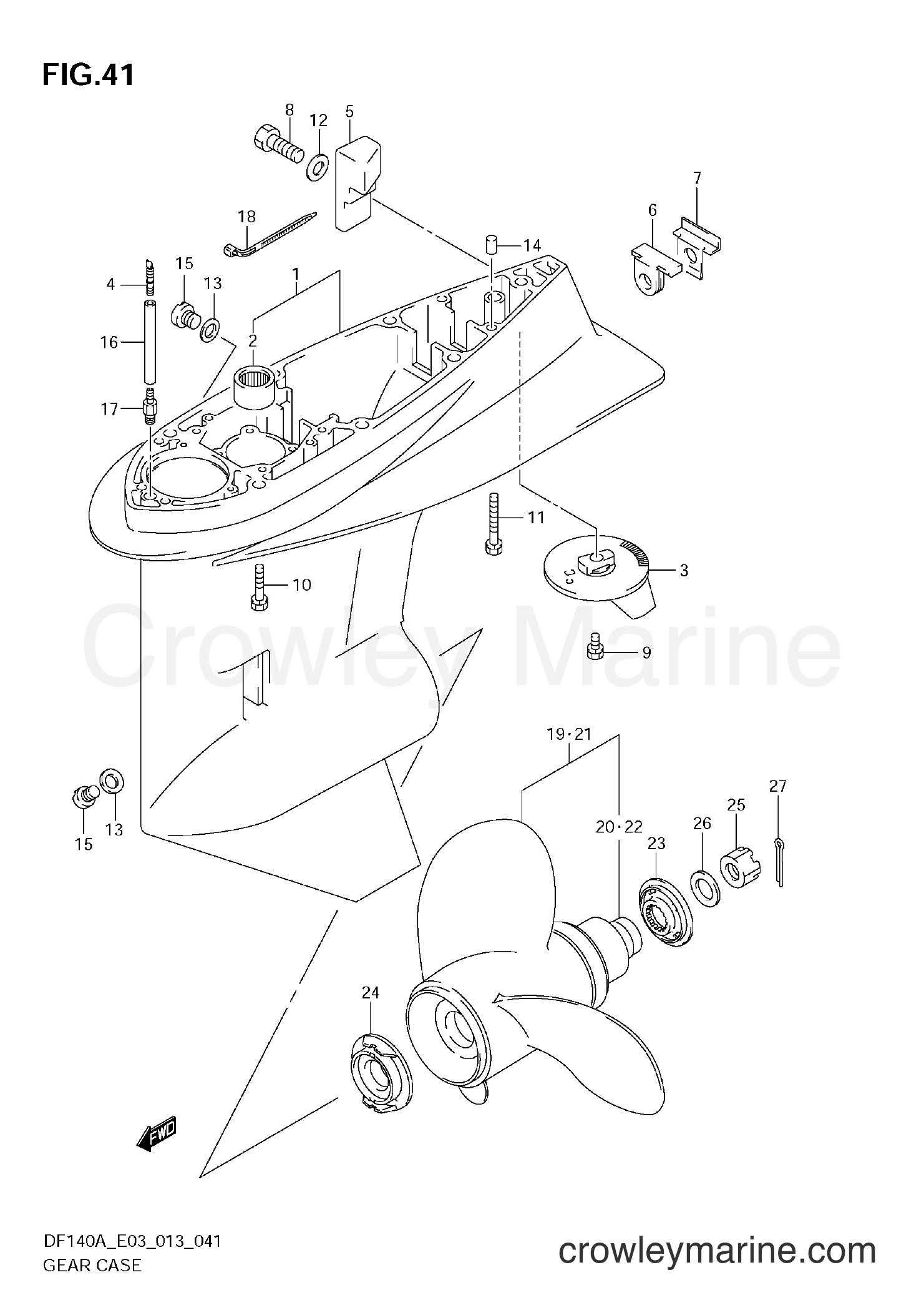 Suzuki Marine DF140A 310001~ - GEAR CASE (DF140AZ E03)