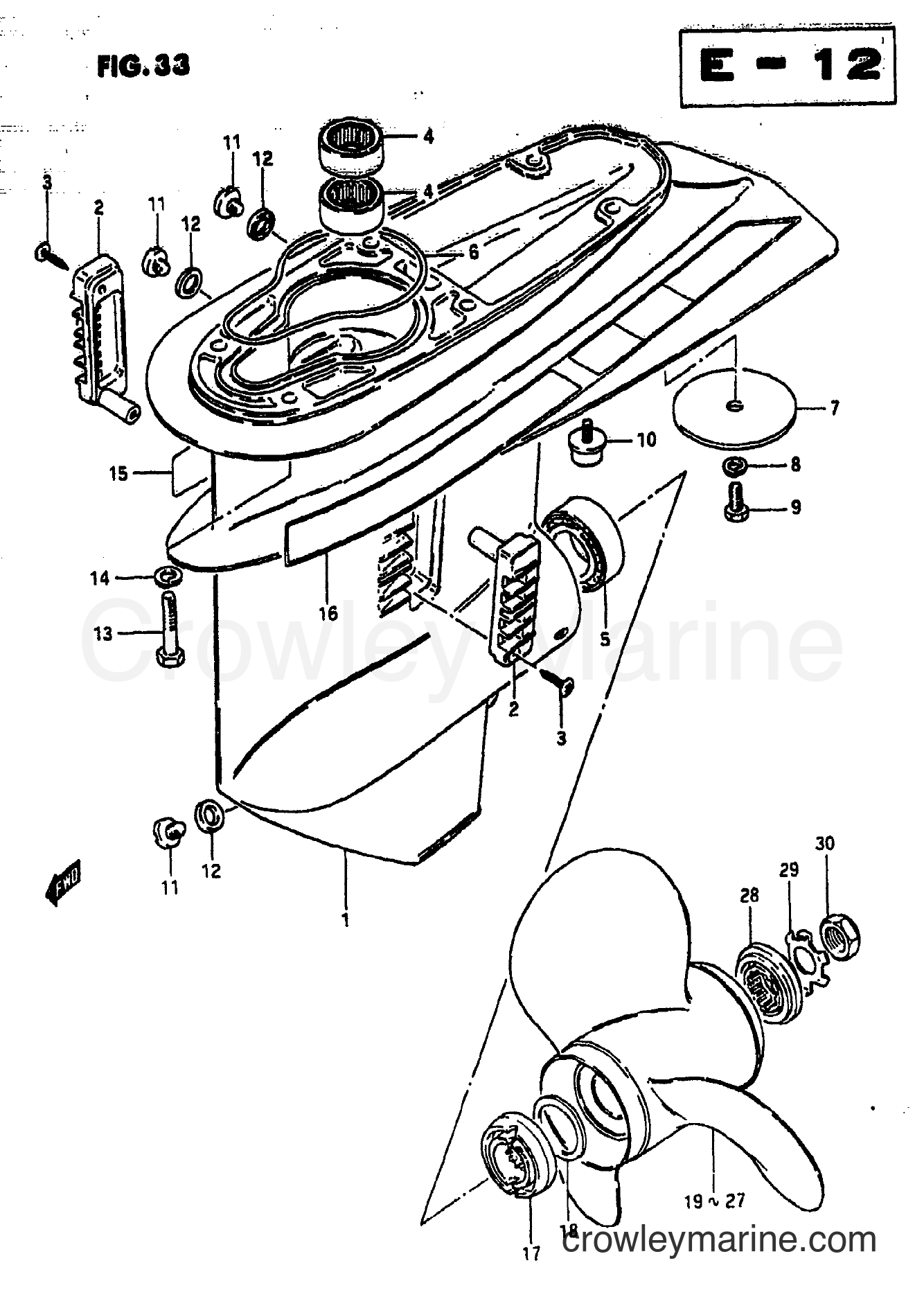 Suzuki Marine DT65 - GEAR CASE (MODEL G)