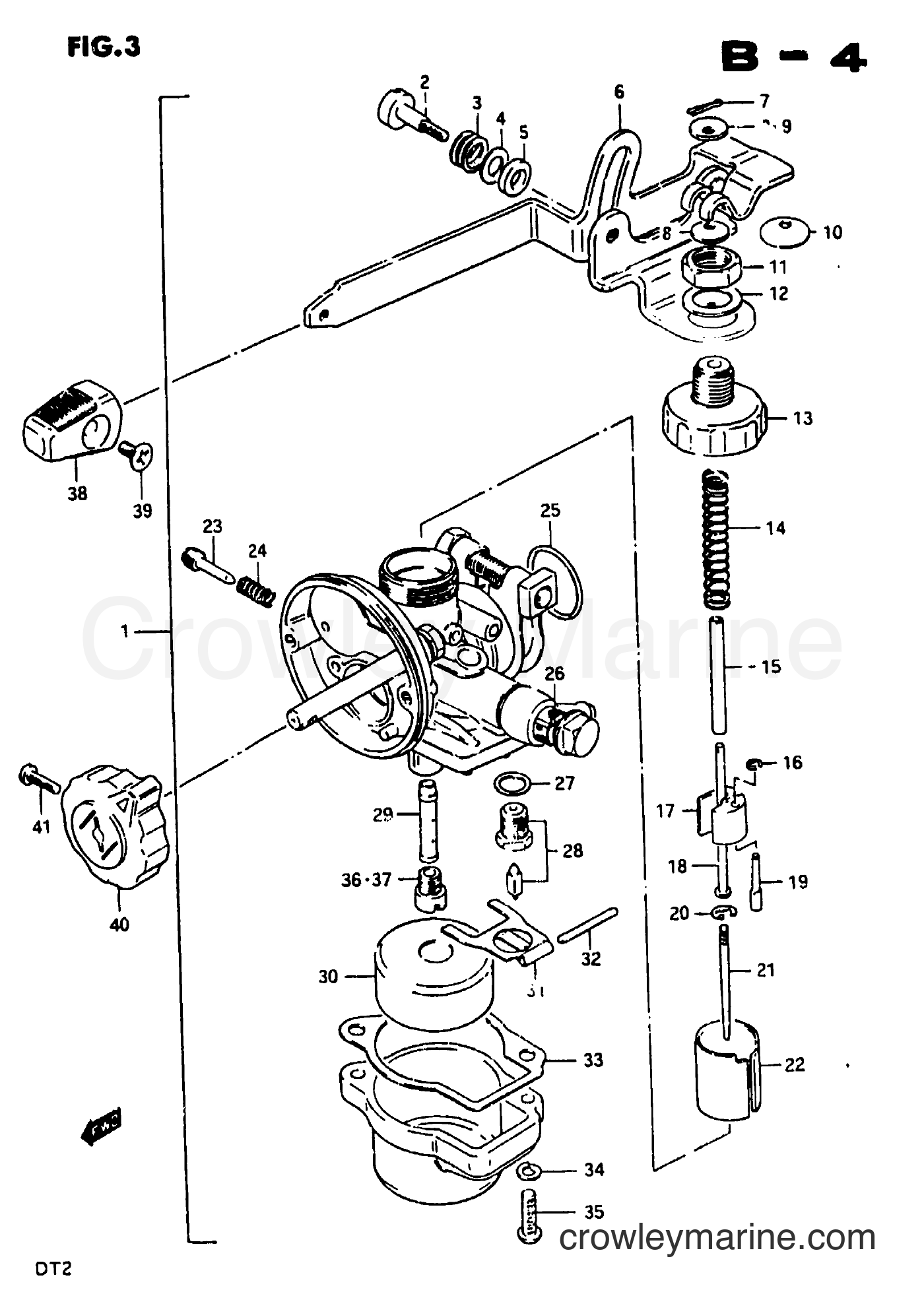 CARBURETOR 1980 TwoStroke Outboard 2 DT2 Crowley Marine