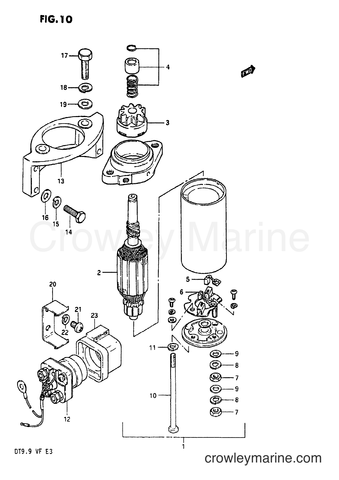 Suzuki Marine DT9.9 - STARTING MOTOR