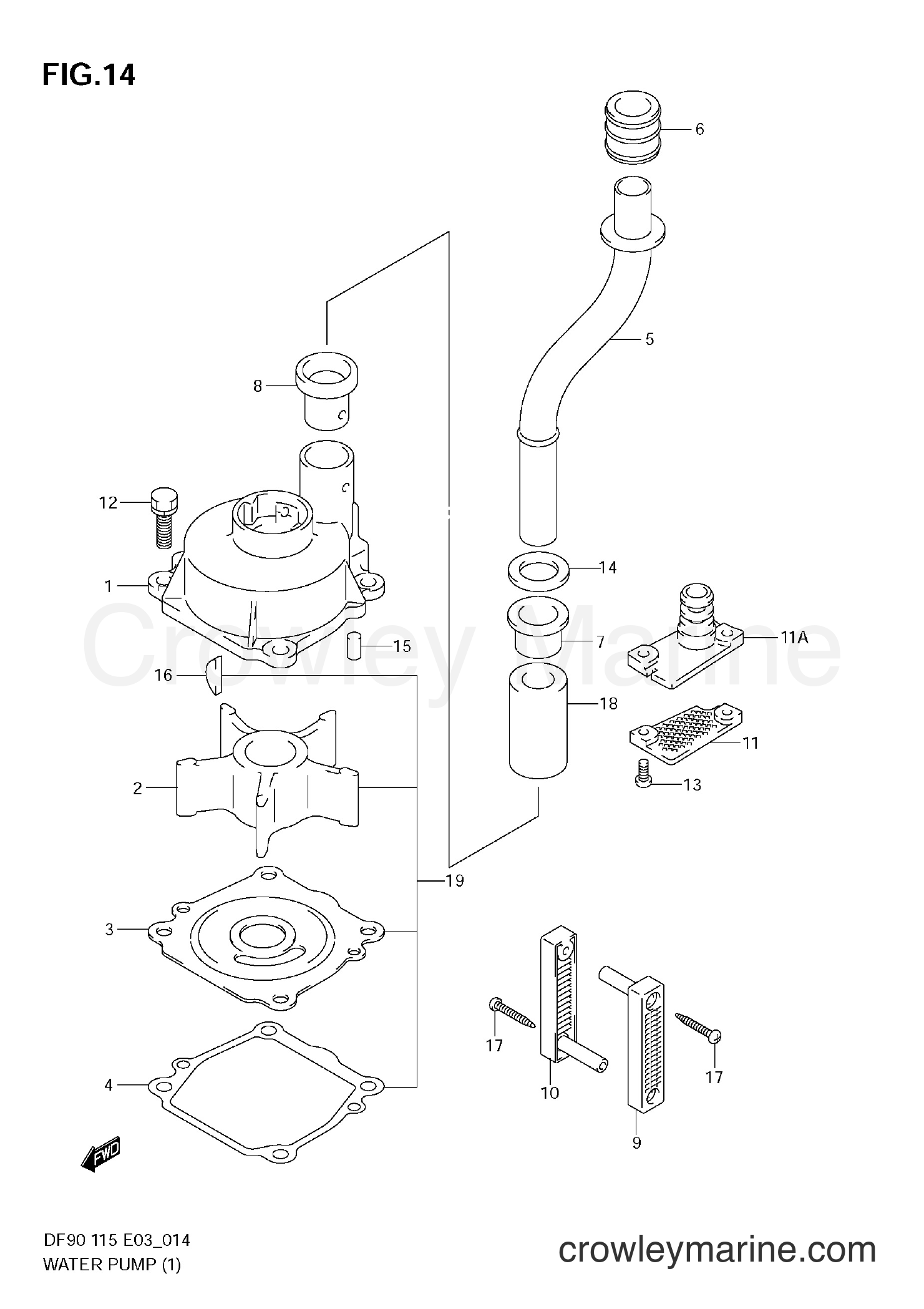 2002 Four-Stroke Outboard 115 - DF115 - WATER PUMP
