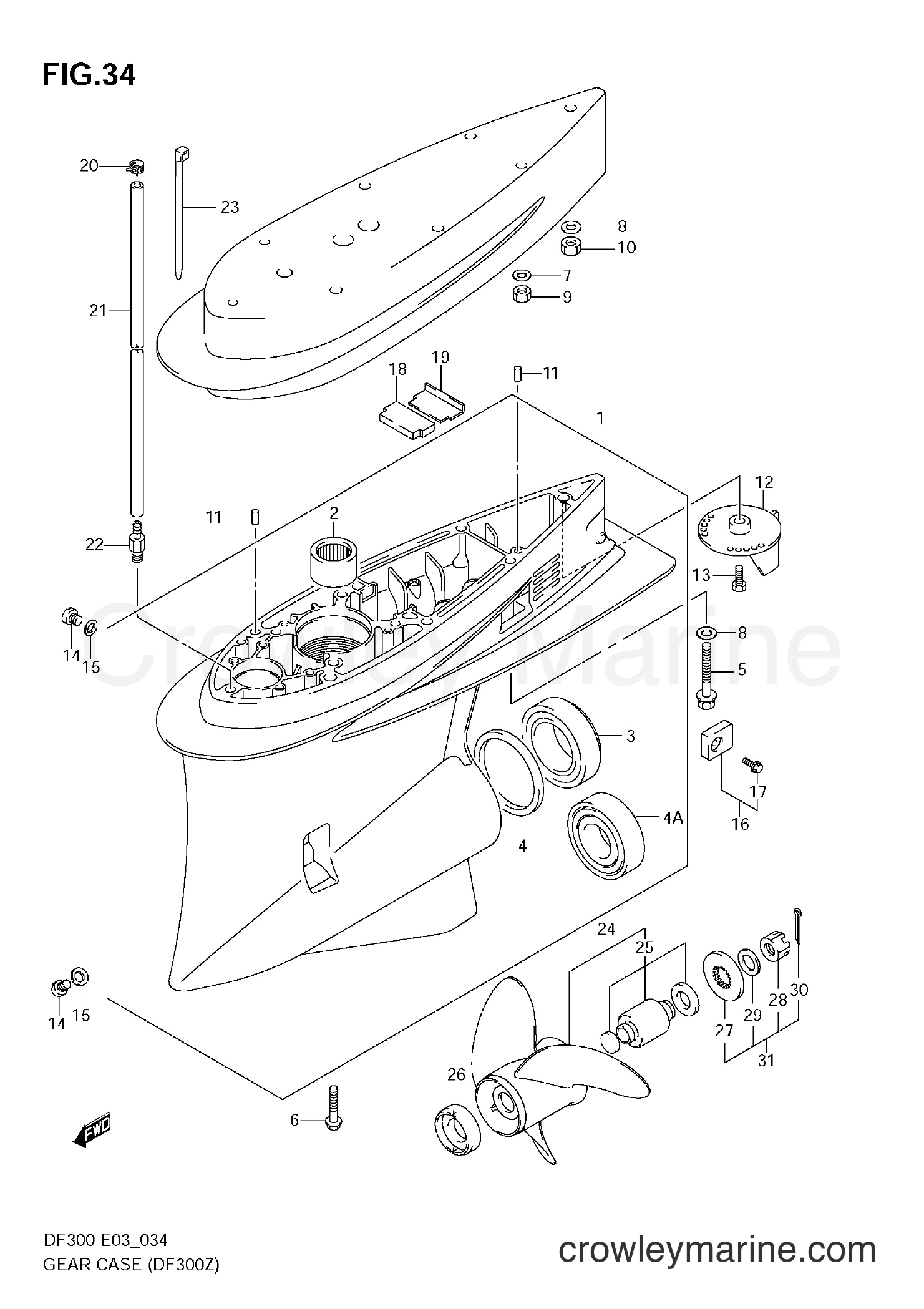Suzuki Marine DF300Z - GEAR CASE (DF300Z)