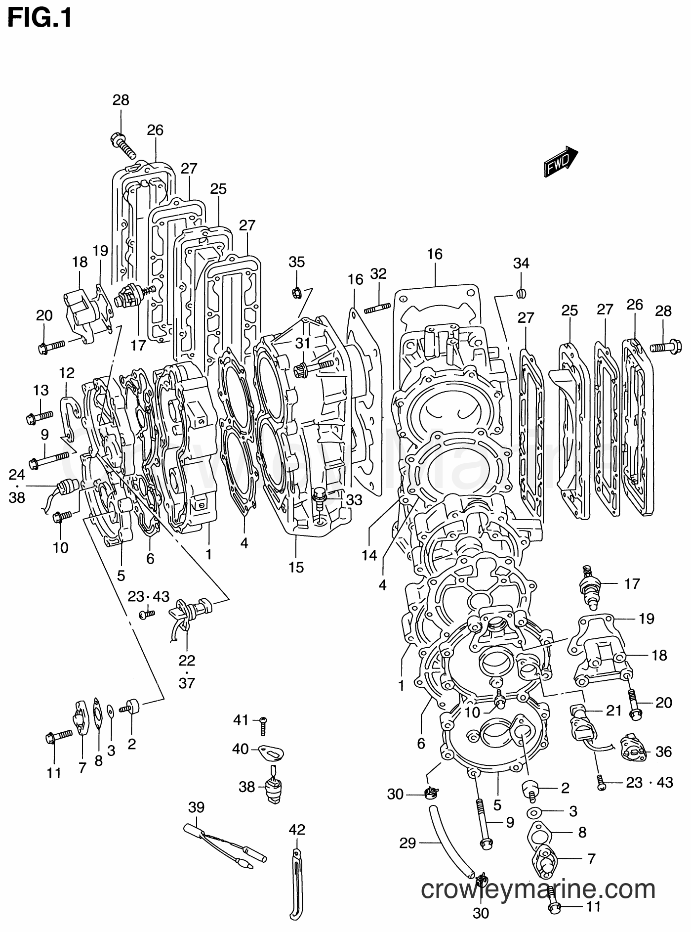 Suzuki Marine DT90 - CYLINDER HEAD