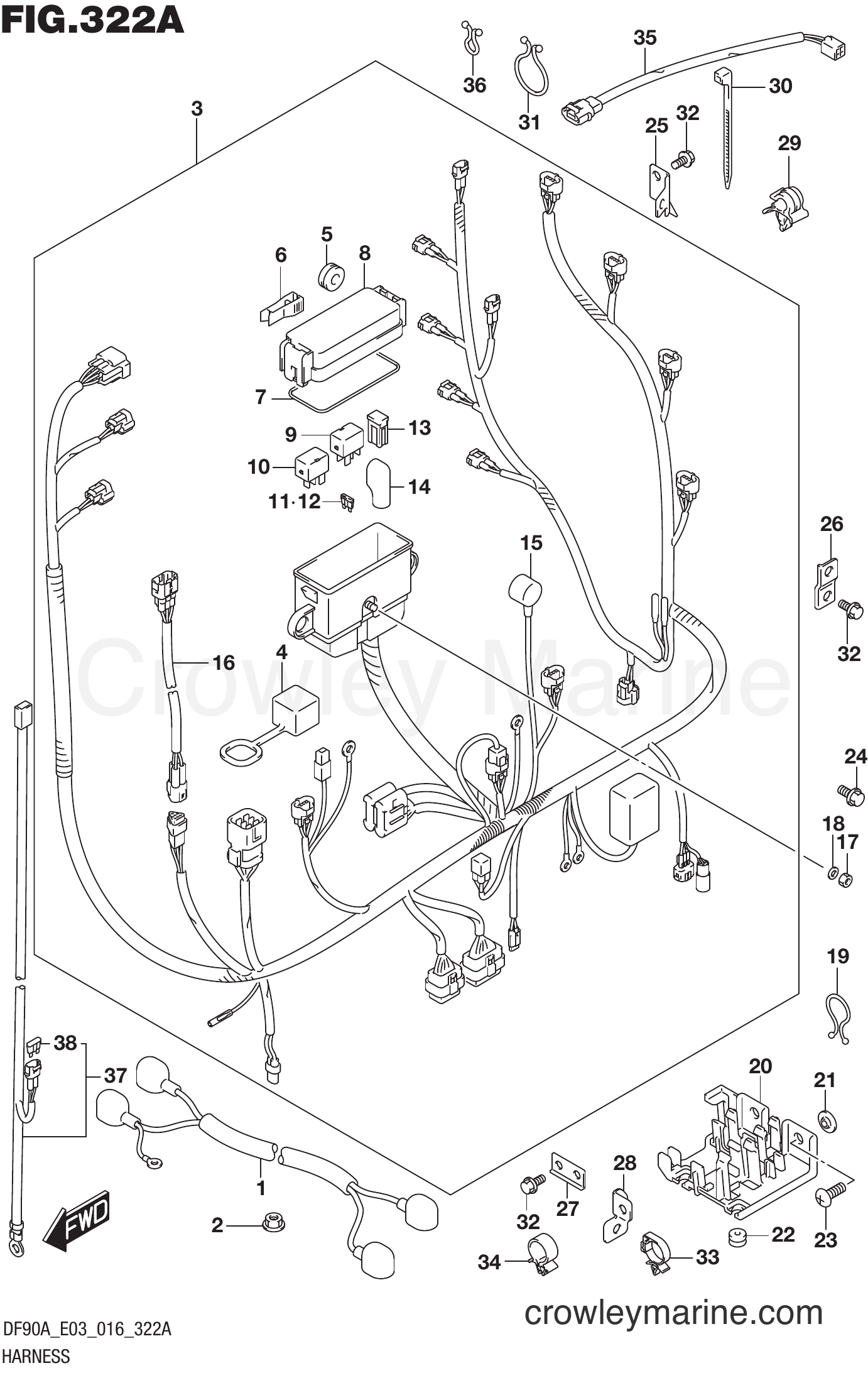 Suzuki Marine DF90A 610001~ - HARNESS