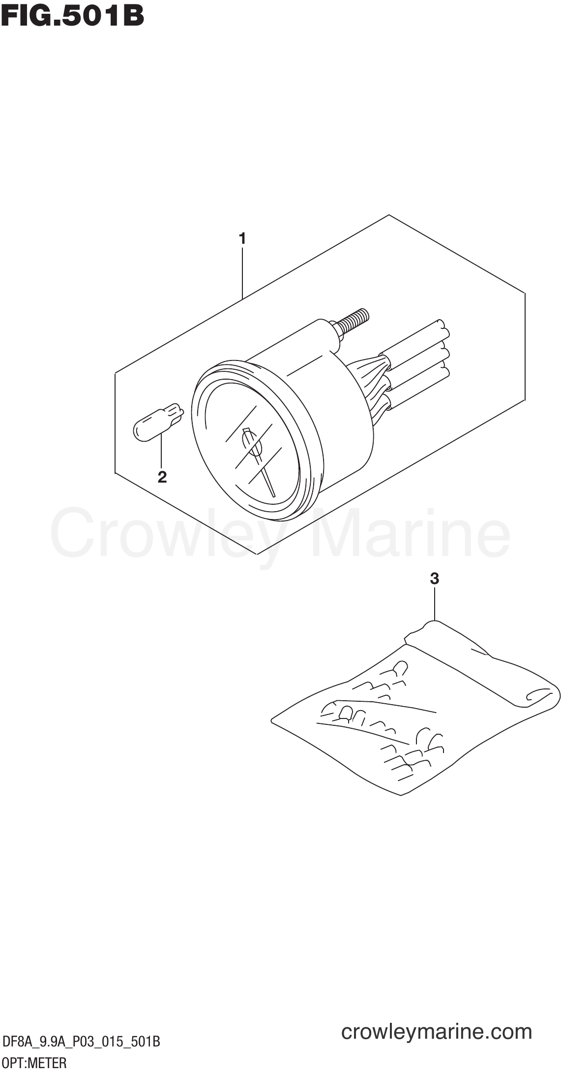 Suzuki Marine DF8A 510001~ - OPT:METER (DF9.9AR P03)