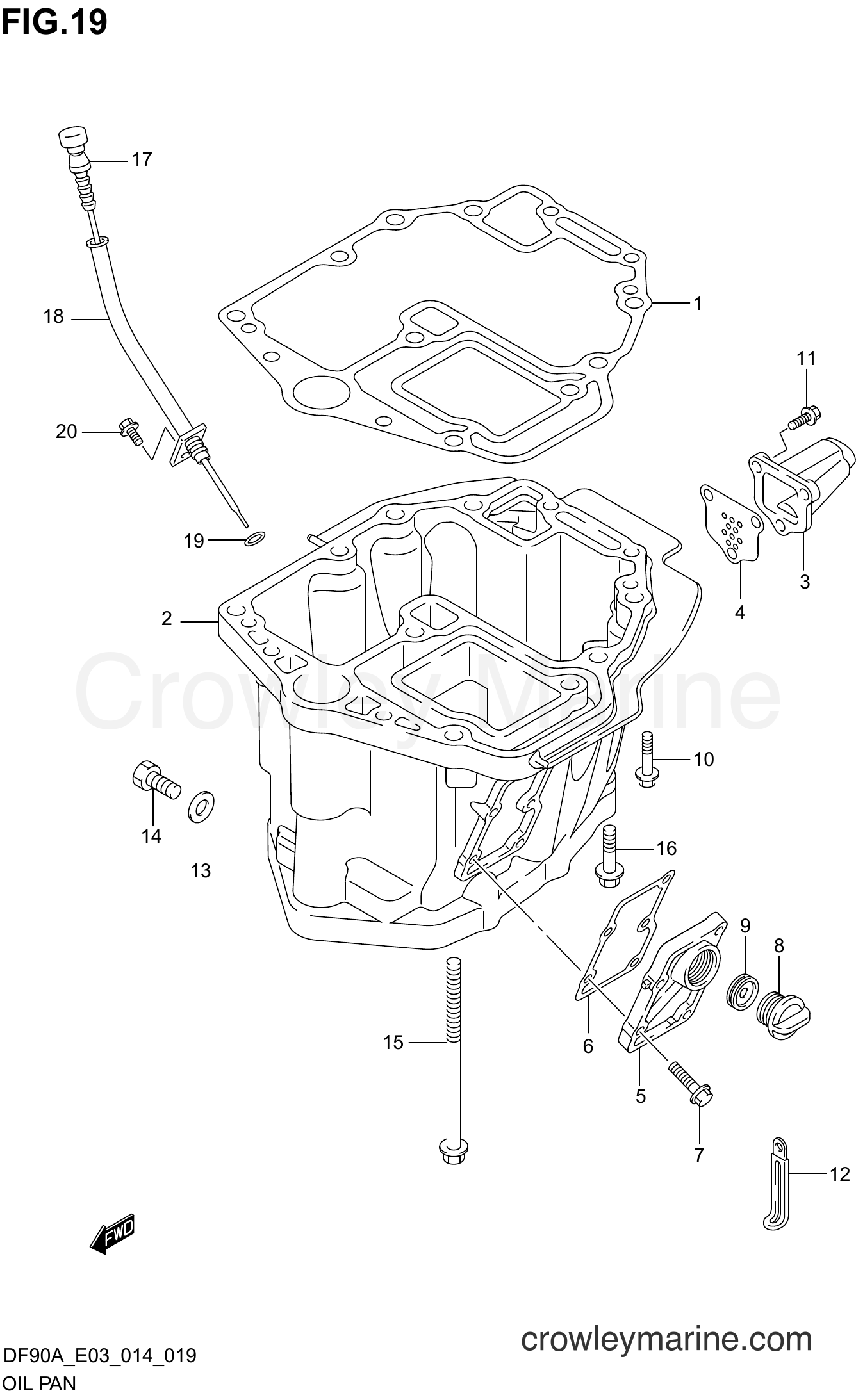 Suzuki Marine DF70A 410001~ - OIL PAN