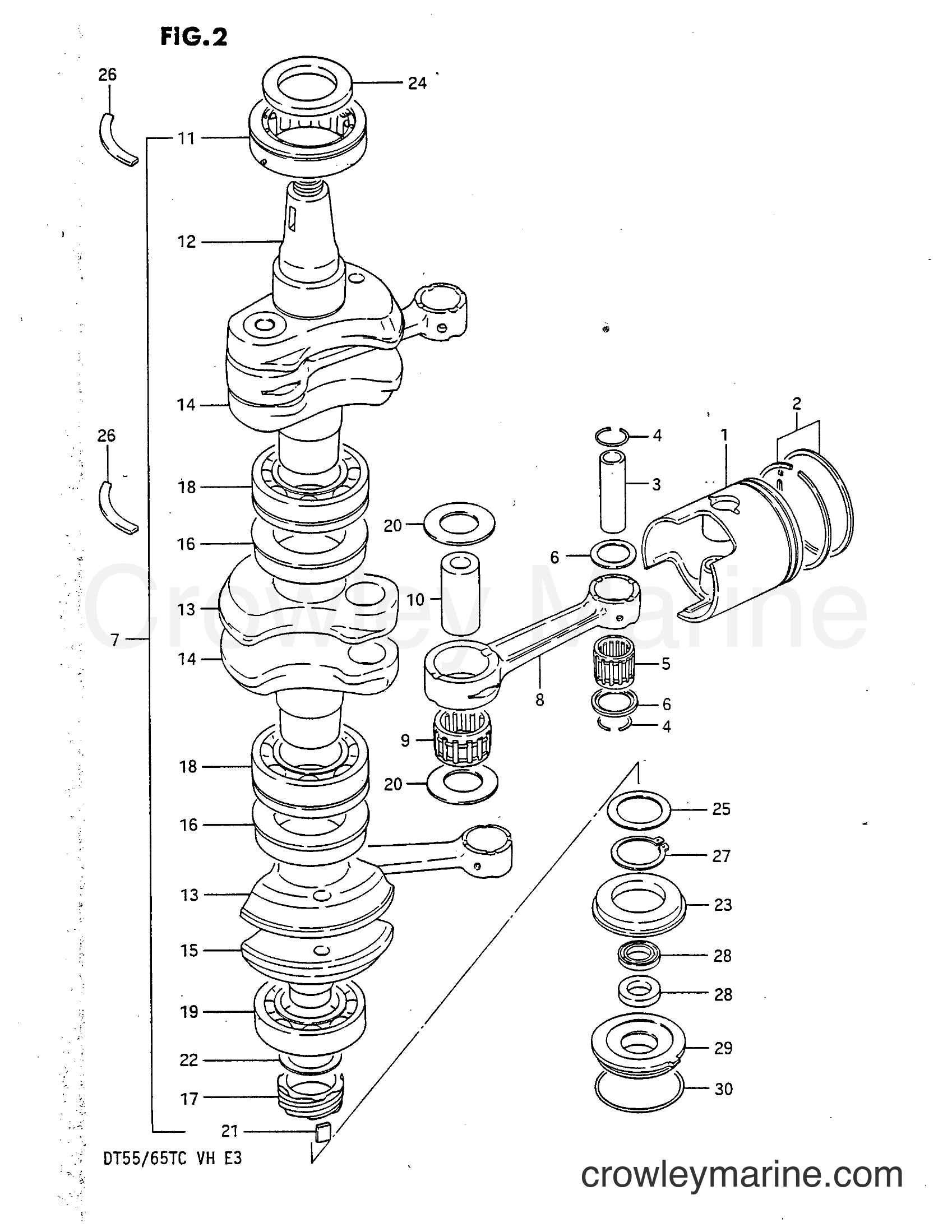 Suzuki Marine DT65 - CRANKSHAFT