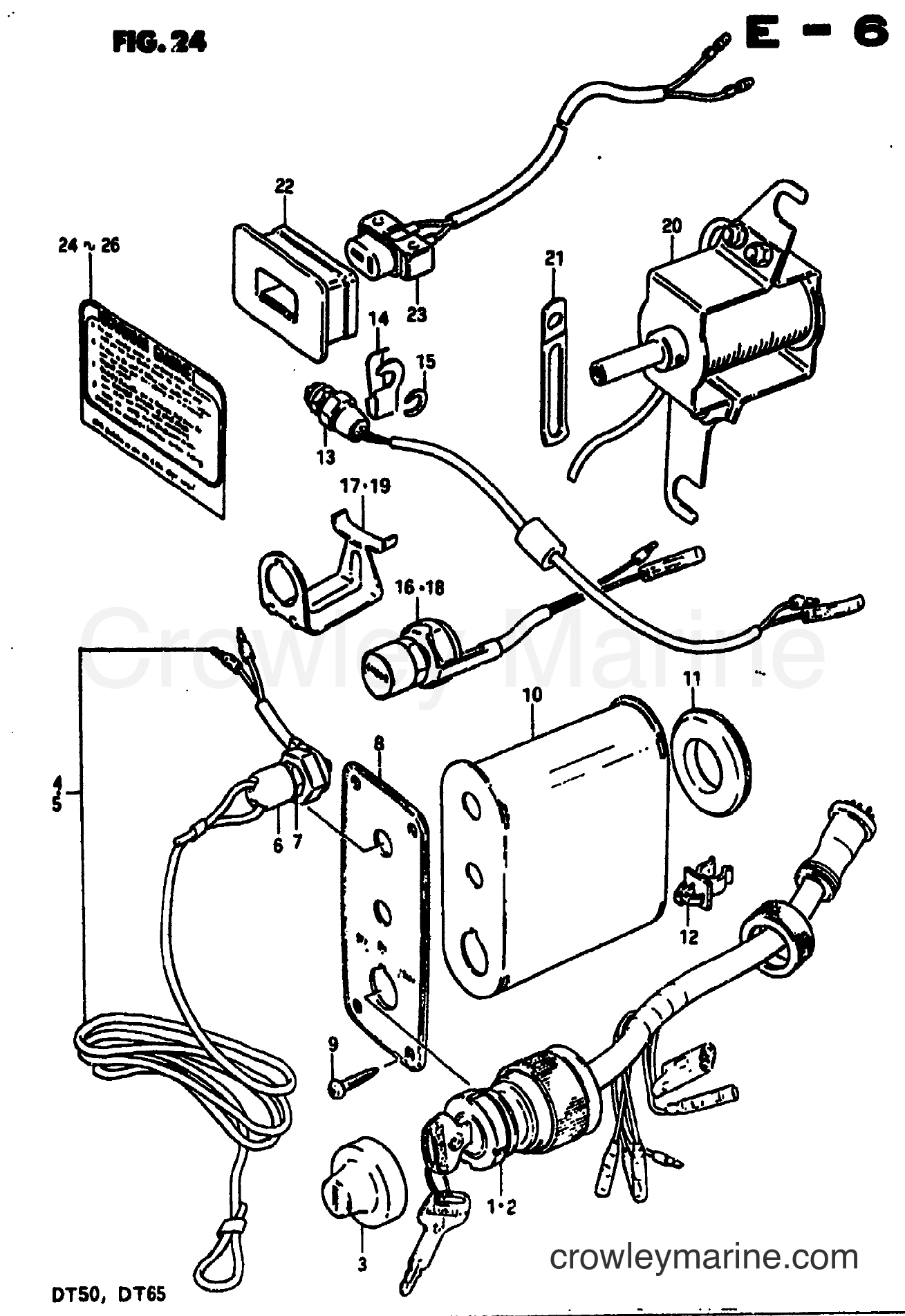 ELECTRICAL 4 - 1977 Two-Stroke Outboard 50 DT50 | Crowley Marine