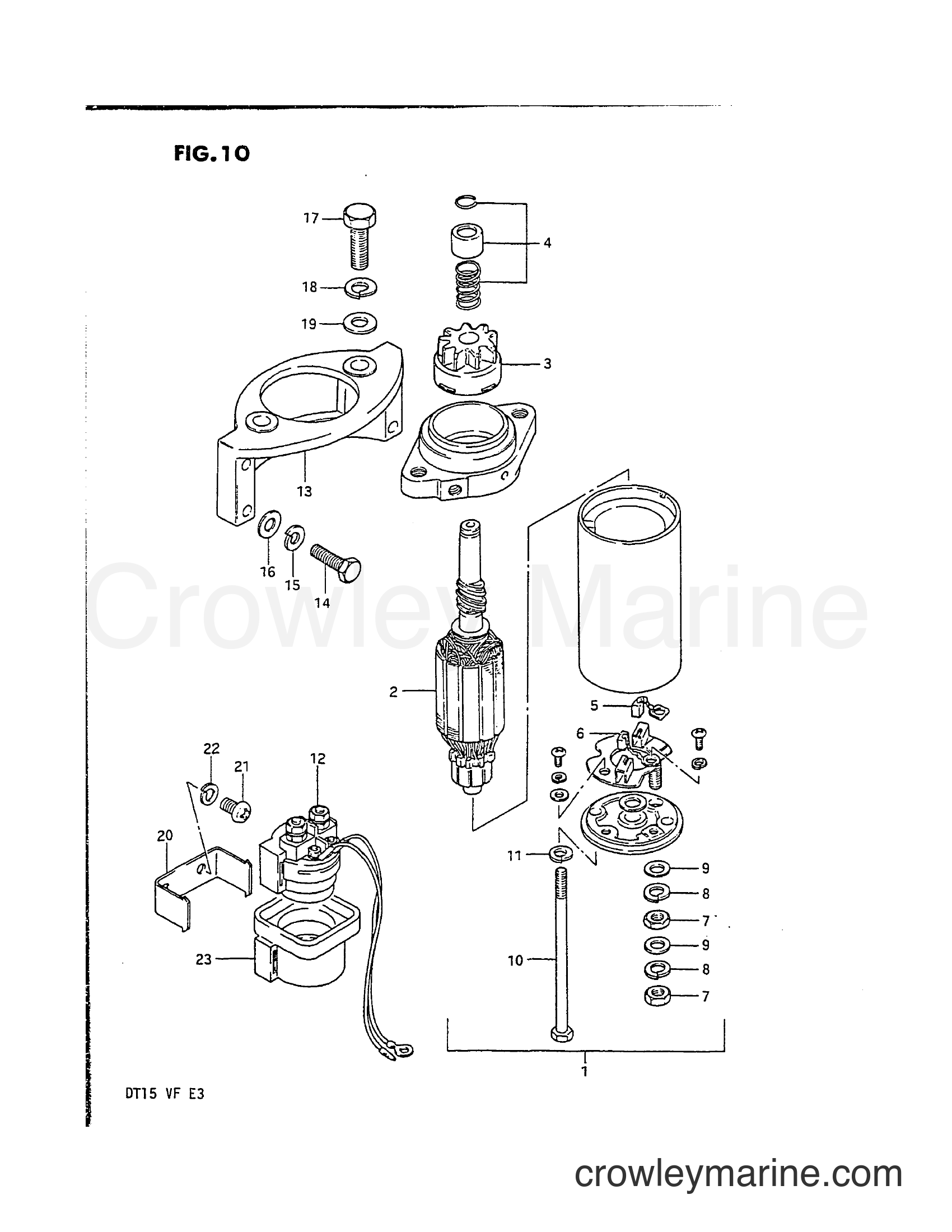Suzuki Marine DT15 - STARTING MOTOR