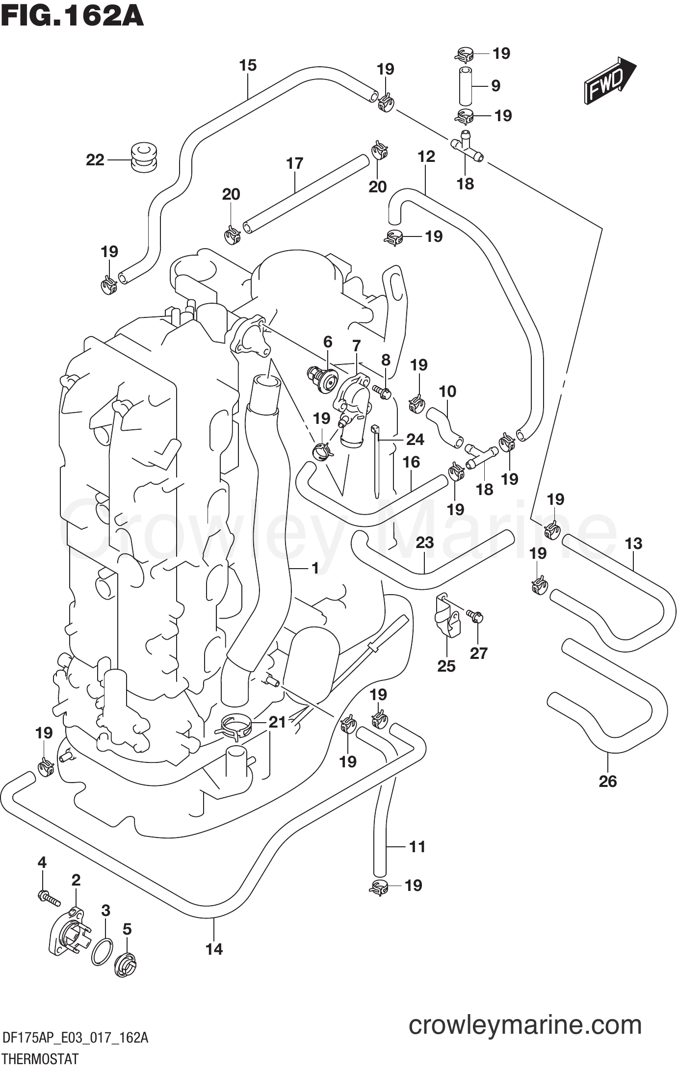 Suzuki Marine DF150AP 710001~ - THERMOSTAT