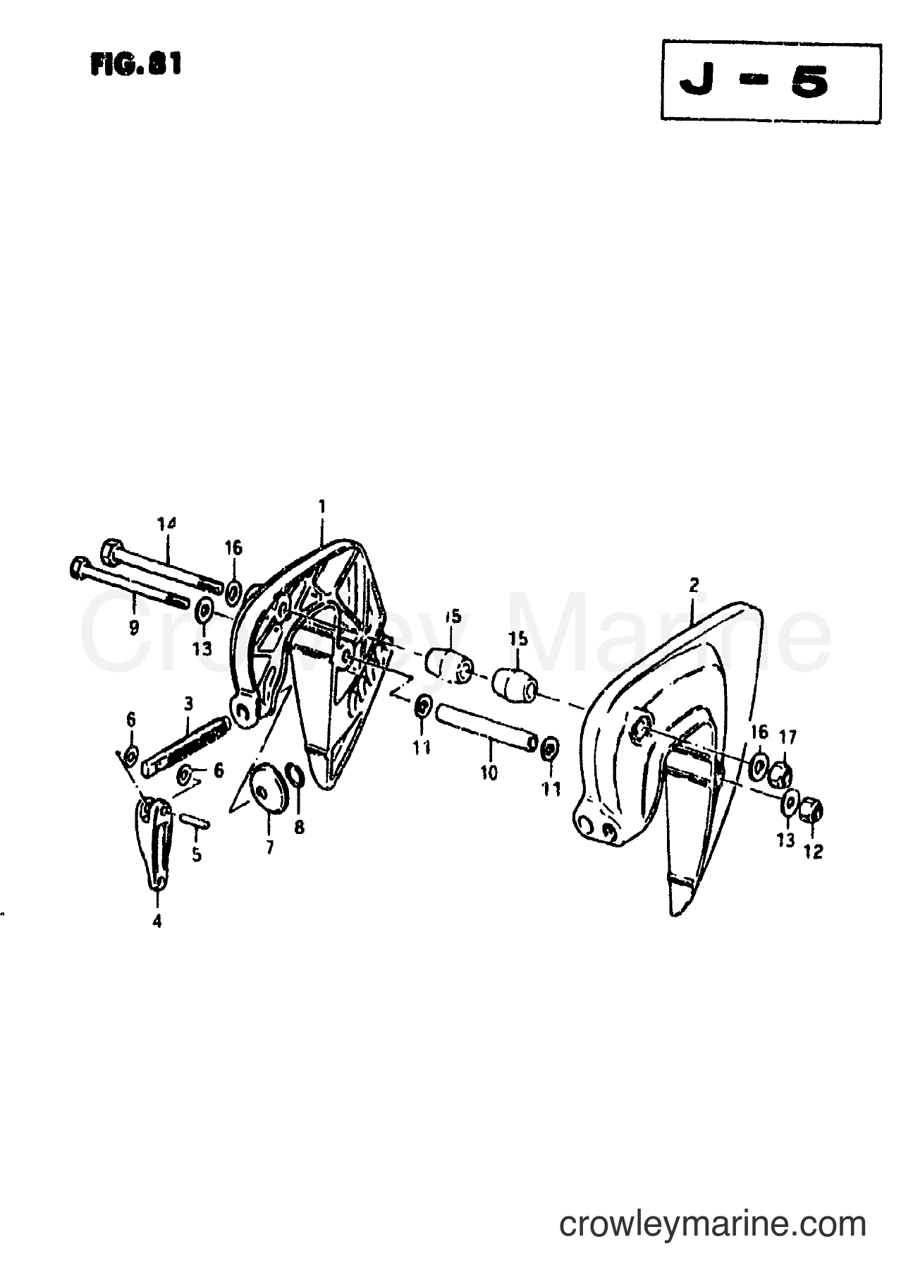 Suzuki Marine DT9 - CLAMP BRACKET