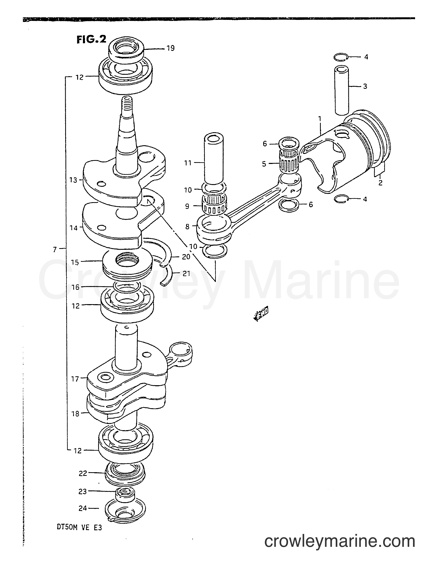 Suzuki Marine DT50M - CRANKSHAFT