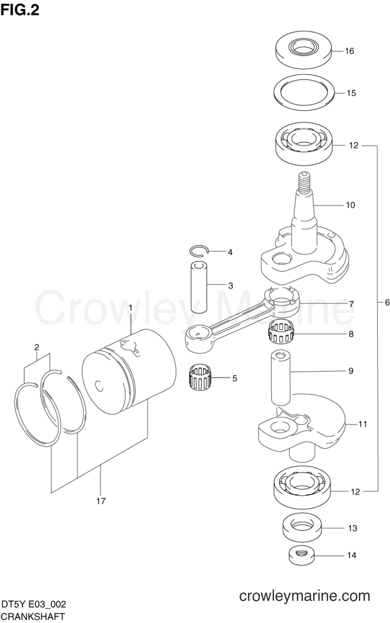 Suzuki Marine DT5Y - CRANKSHAFT