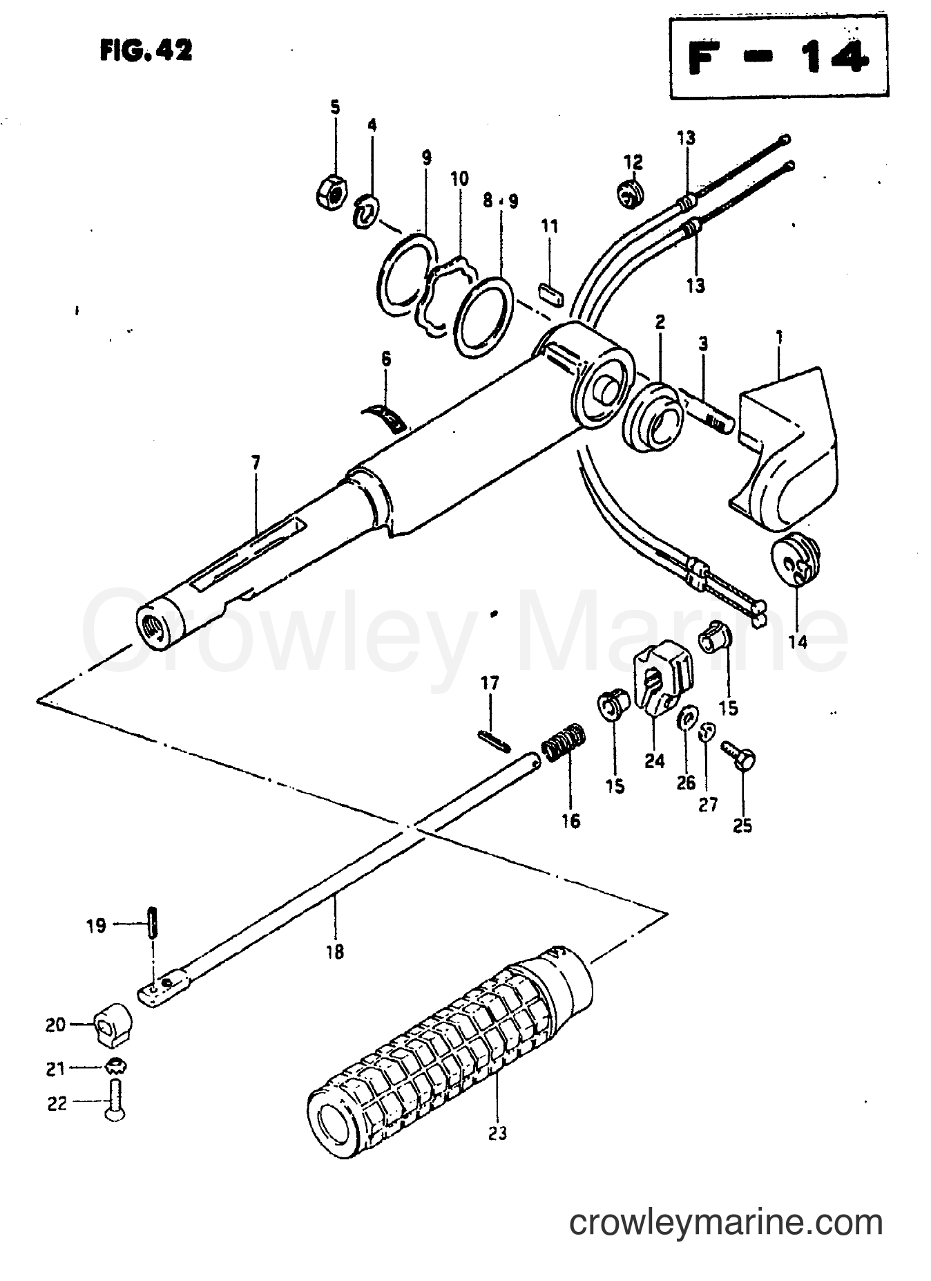 Suzuki Marine DT50W - HANDLE (DT50MJ / MVZ)