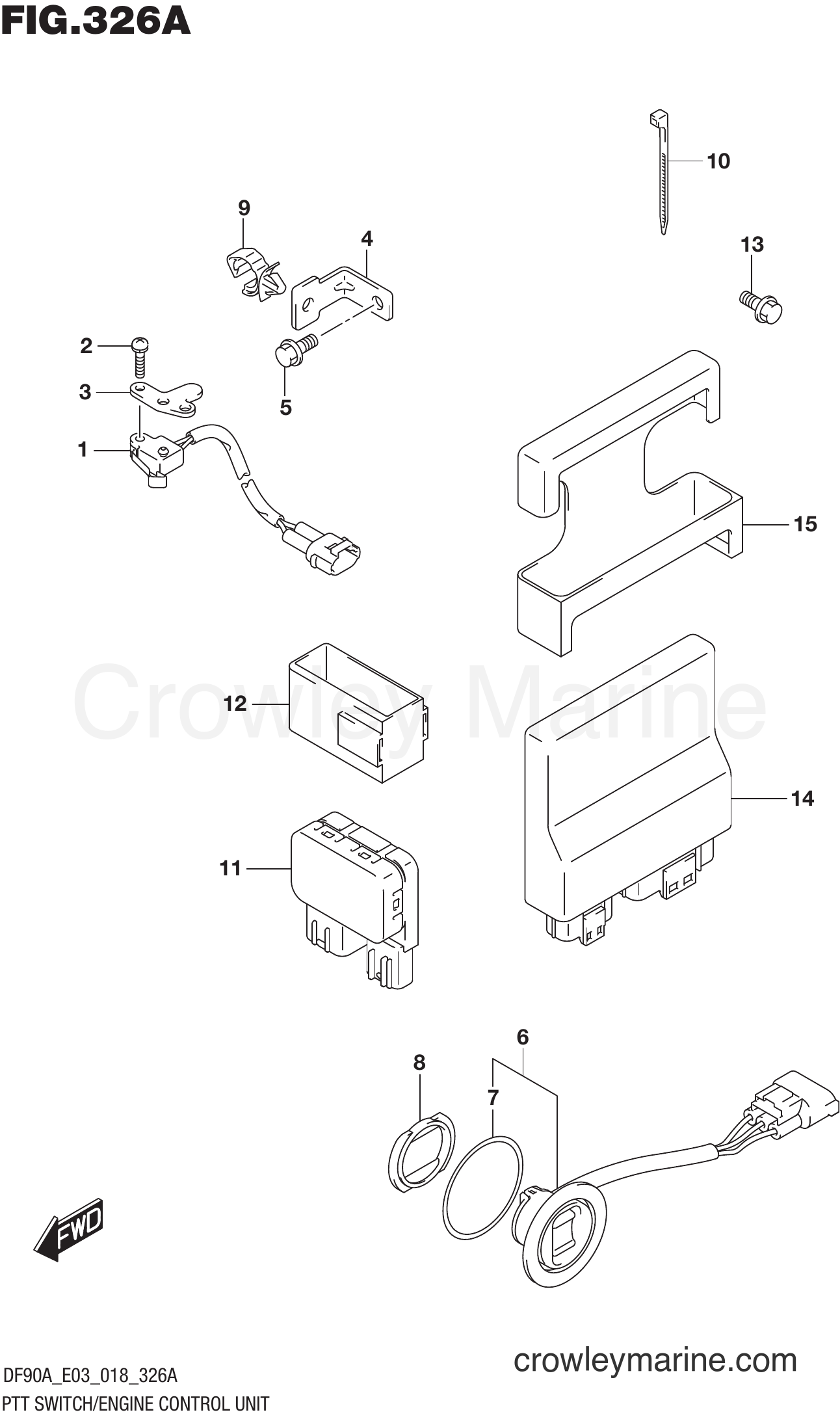 Suzuki Marine DF80A 810001~ - PTT SWITCH/ENGINE CONTROL UNIT (DF70A)