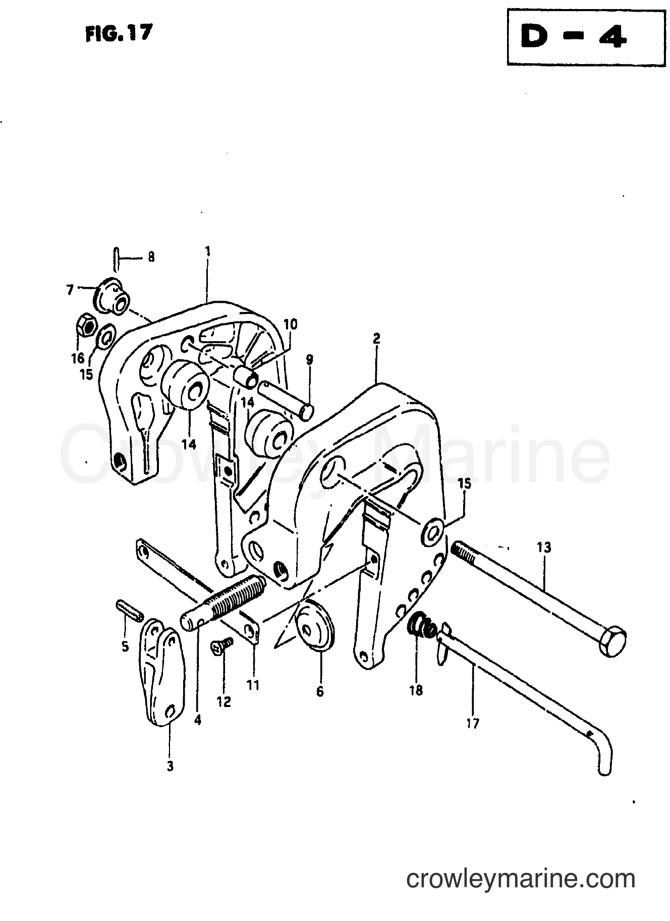 Suzuki Marine DT28 - CLAMP BRACKET