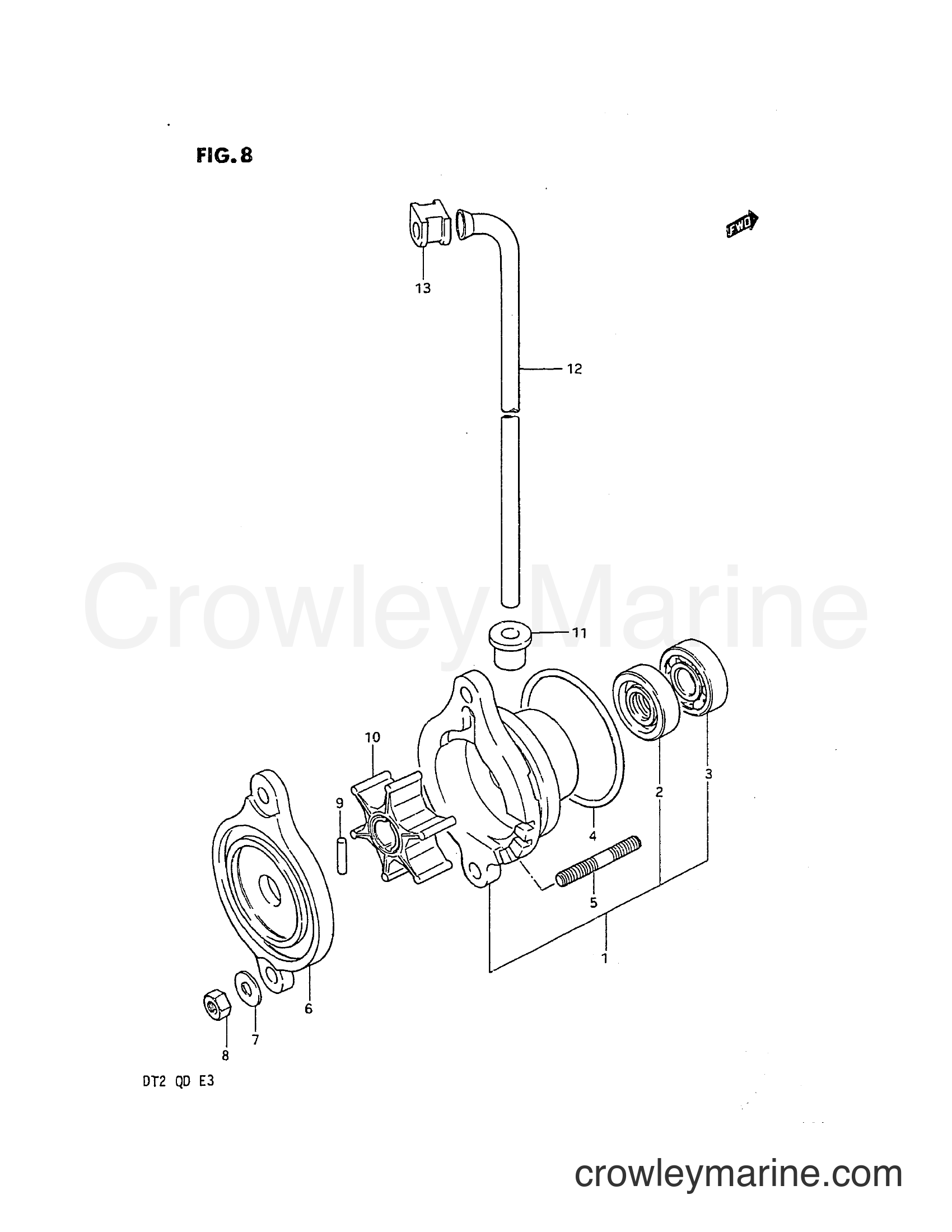 Suzuki Marine DT2 - WATER PUMP