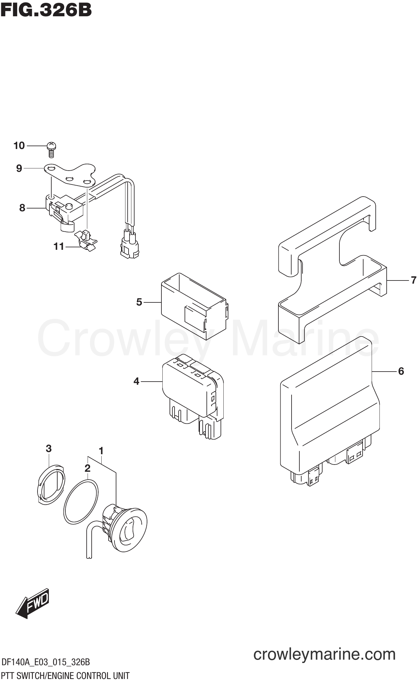 Suzuki Marine DF140AST 510001~ - PTT SWITCH/ENGINE CONTROL UNIT (DF115AT E03)