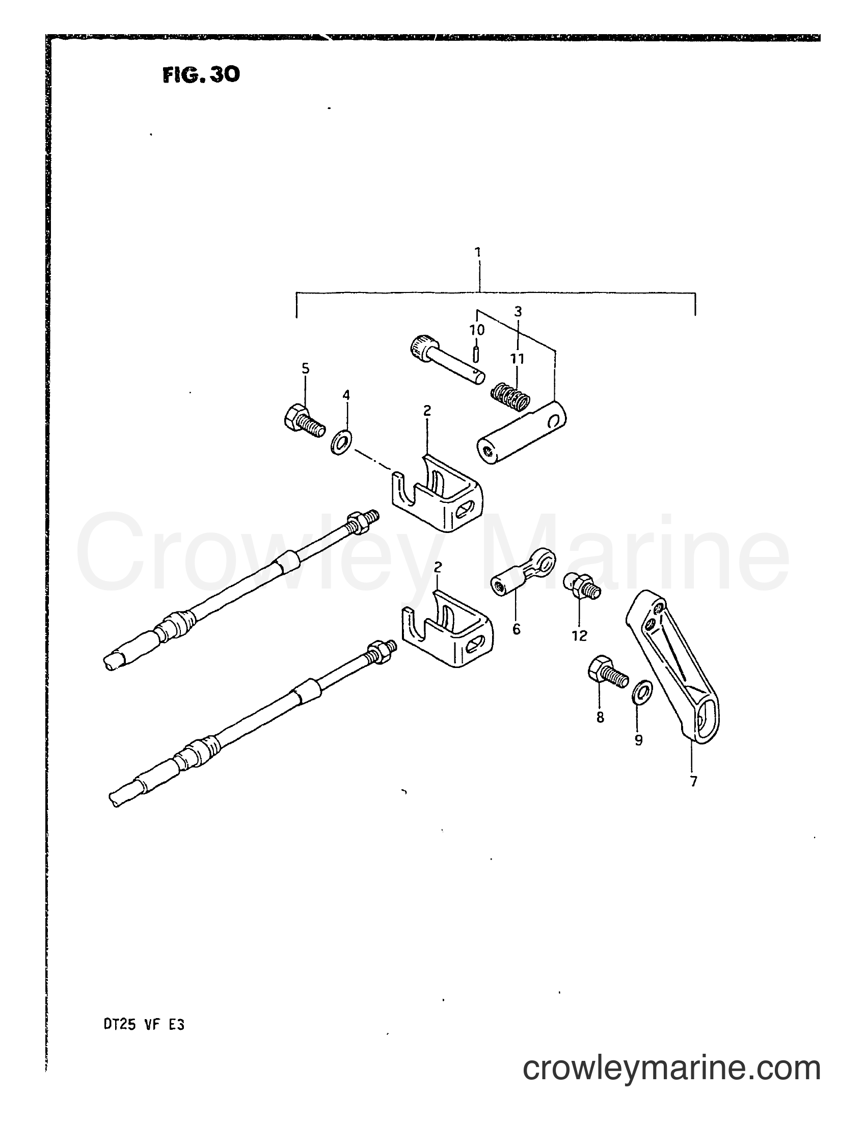 Suzuki Marine DT25 - OPTIONAL : REMOTE CONTROL PARTS