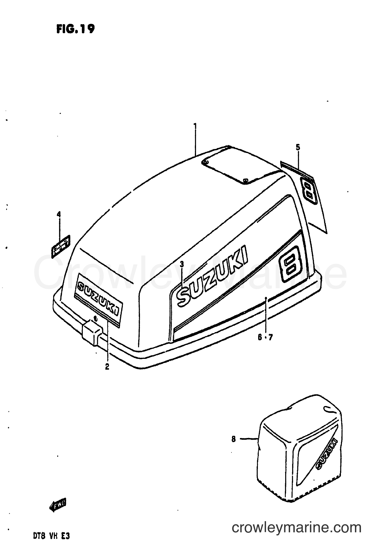 Suzuki Marine DT8 - ENGINE COVER