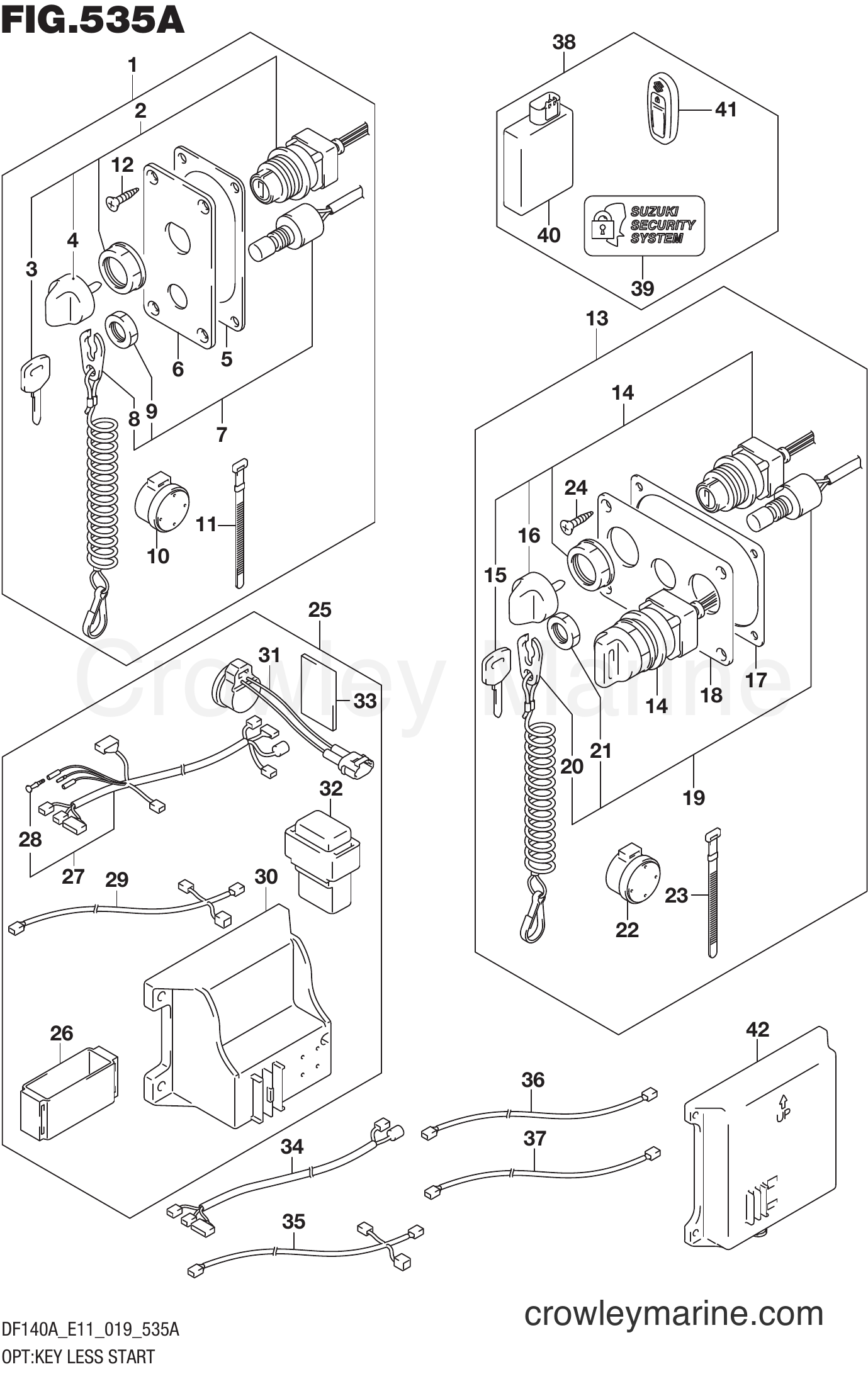 Suzuki Marine DF140AZ 910001~ - OPT:KEY LESS START (E11)(E03)