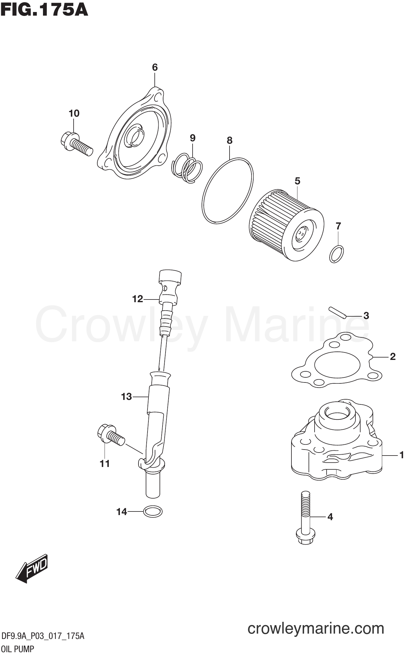 Suzuki Marine DF8A 710001~ - OIL PUMP