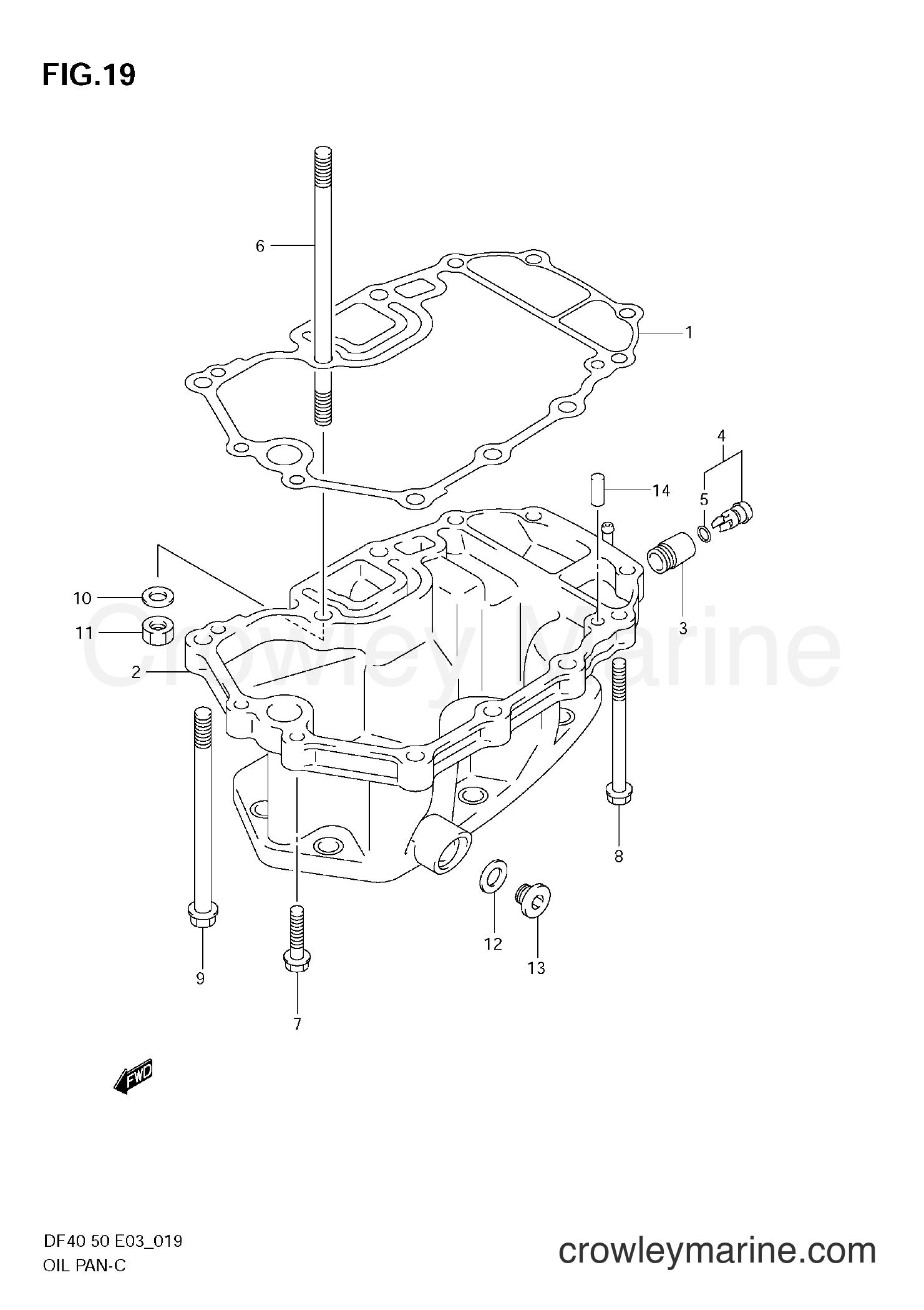 Suzuki Marine DF40 - OIL PAN