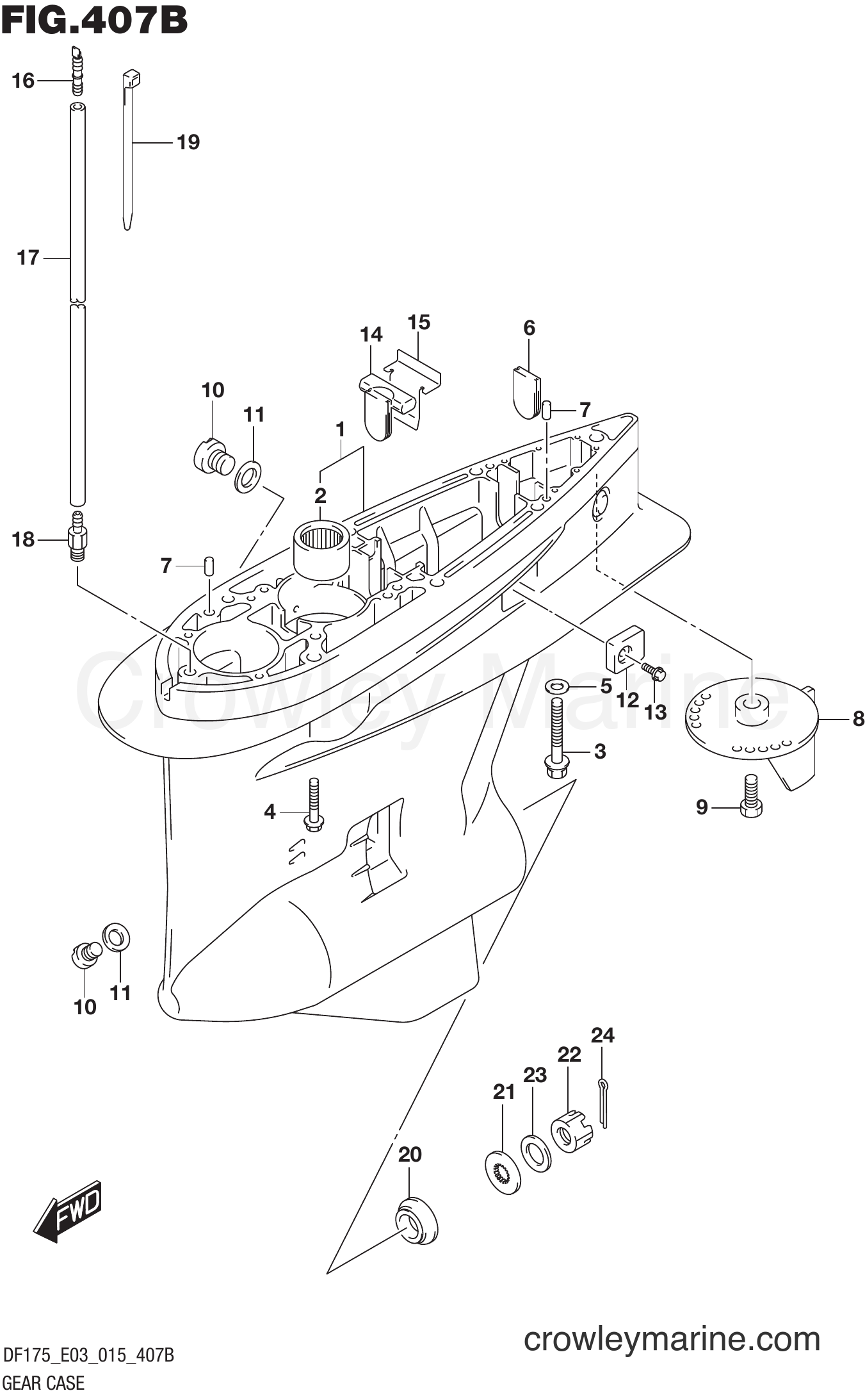 Suzuki Marine DF175Z 51001~ - GEAR CASE (DF150TG E03)