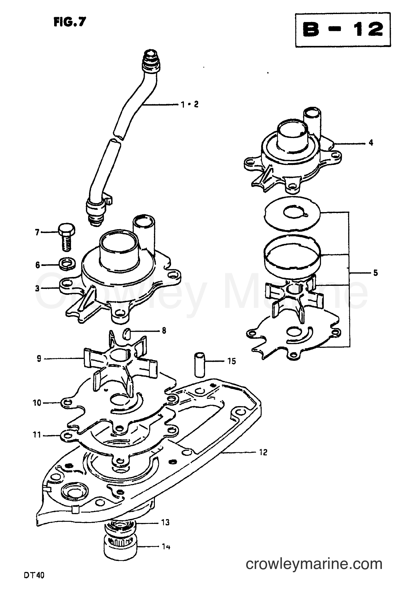 Suzuki Marine DT40 - WATER PUMP
