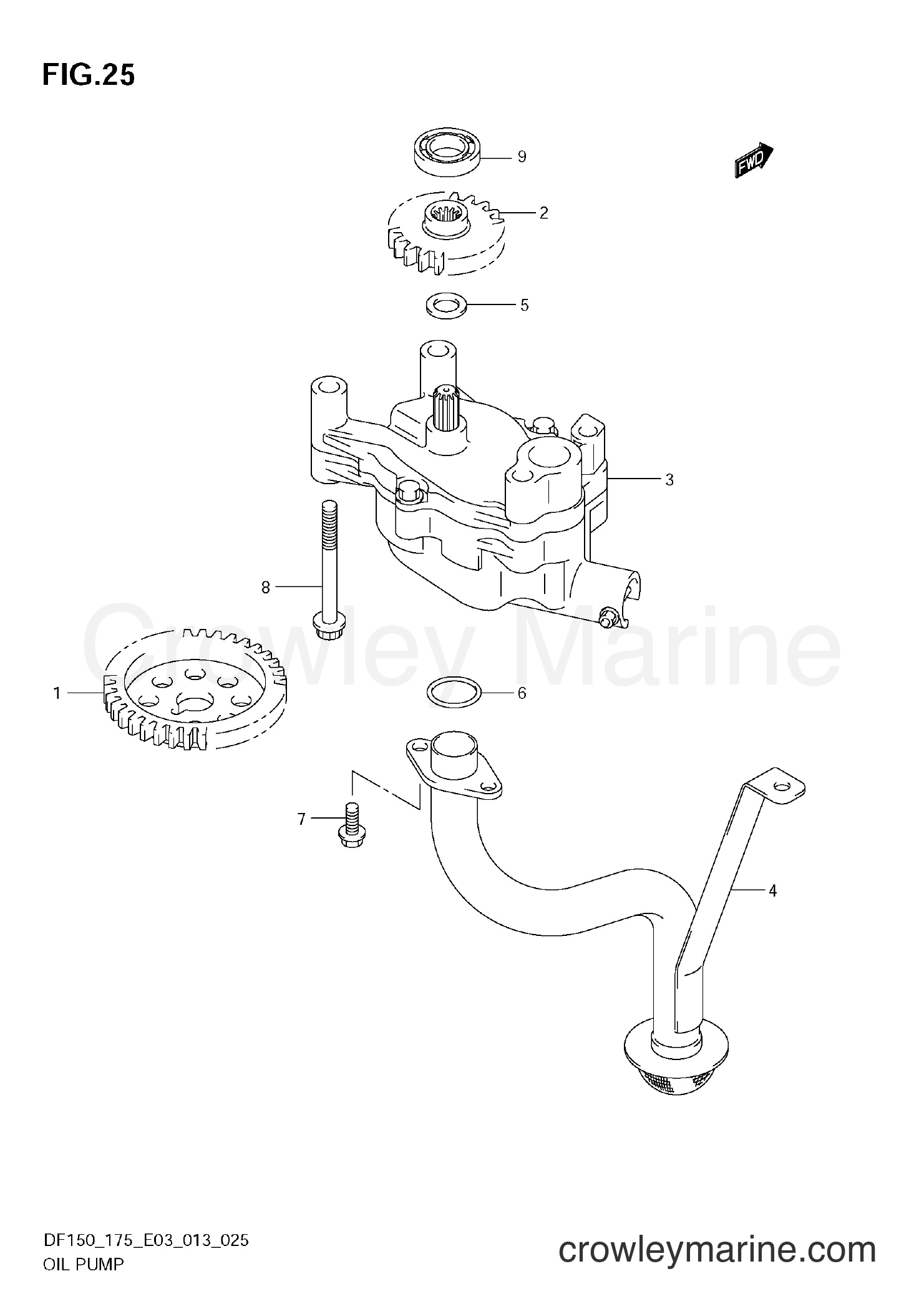 Suzuki Marine DF175 310001~ - OIL PUMP
