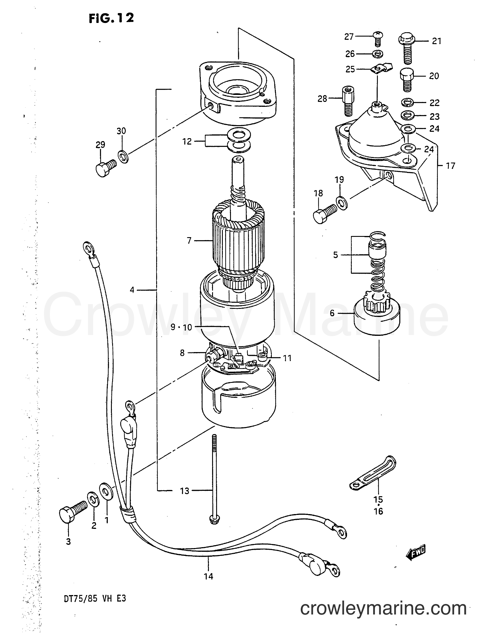 Suzuki Marine DT75 - STARTING MOTOR